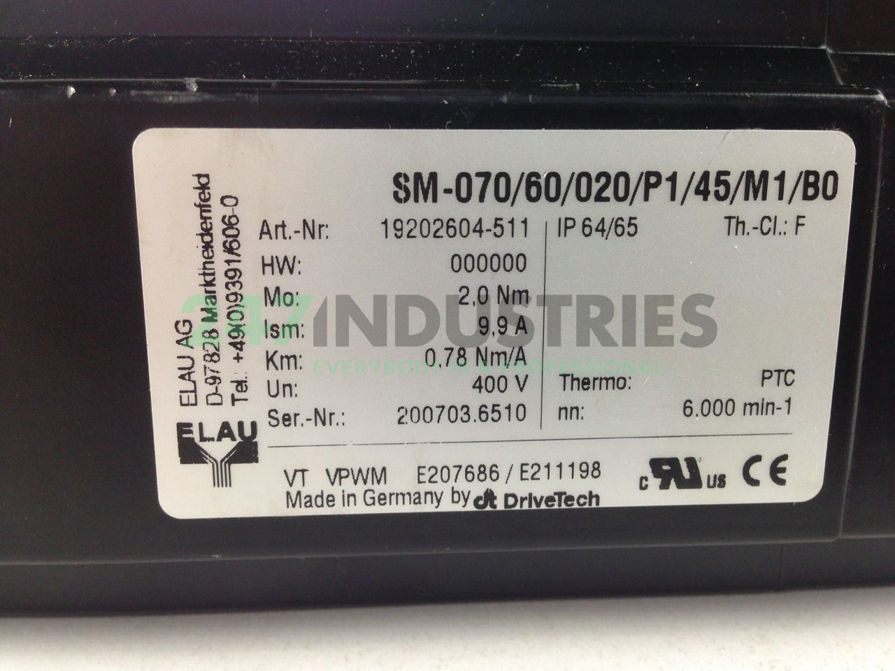 SM-070/60/020/P1/45/M Elau Image 2