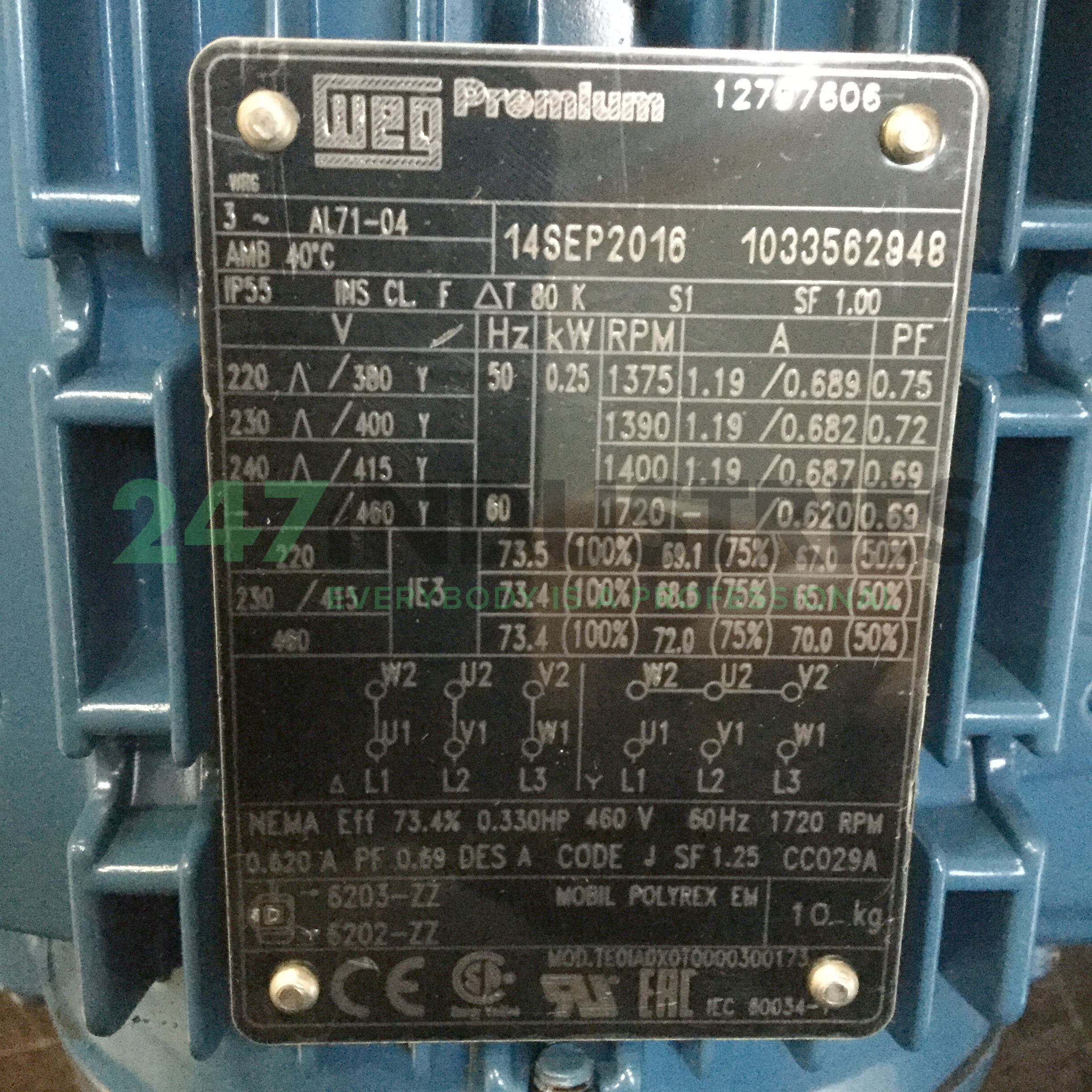 0.25K31AL3714B14 WEG Image 4