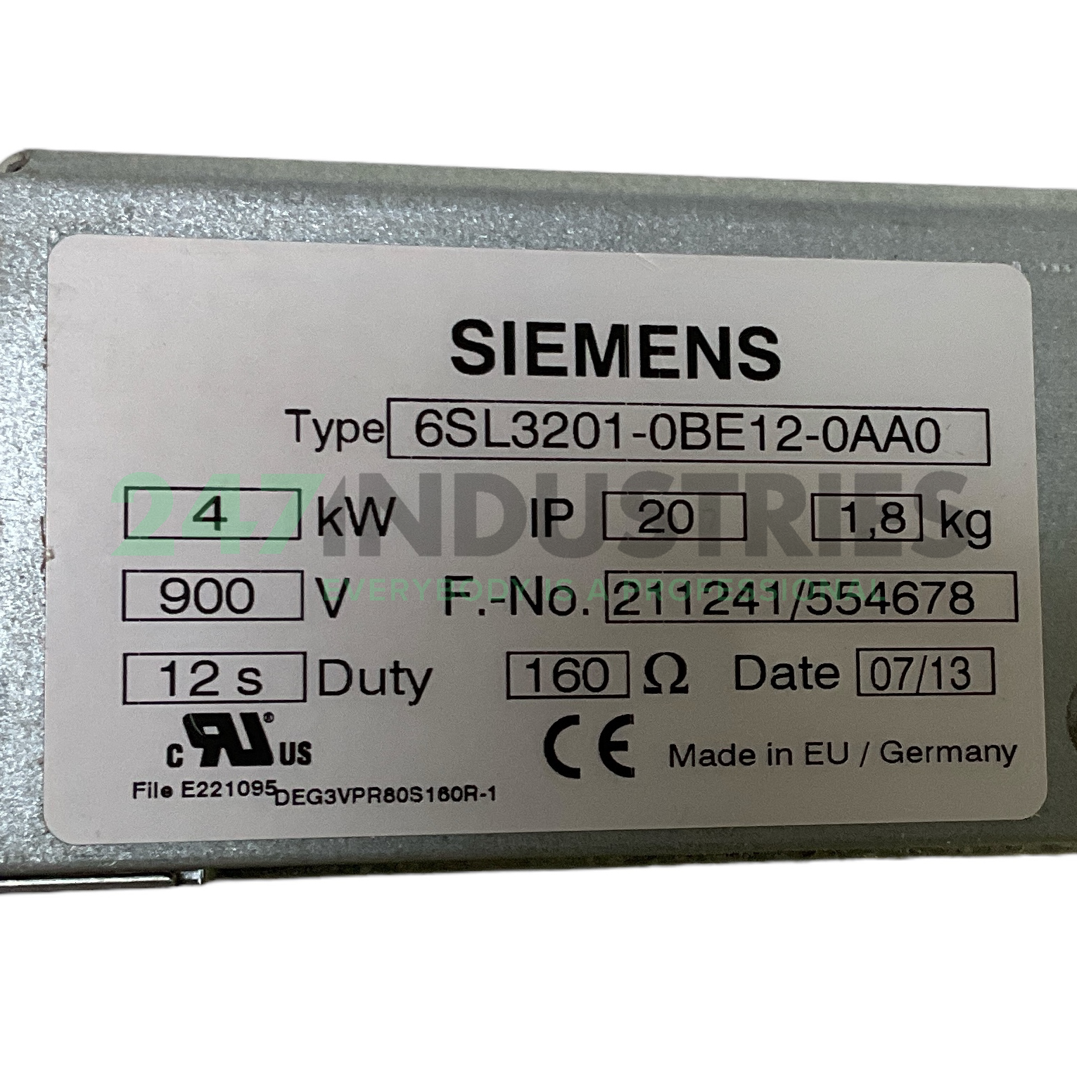6SL3201-0BE12-0AA0 Siemens Image 3