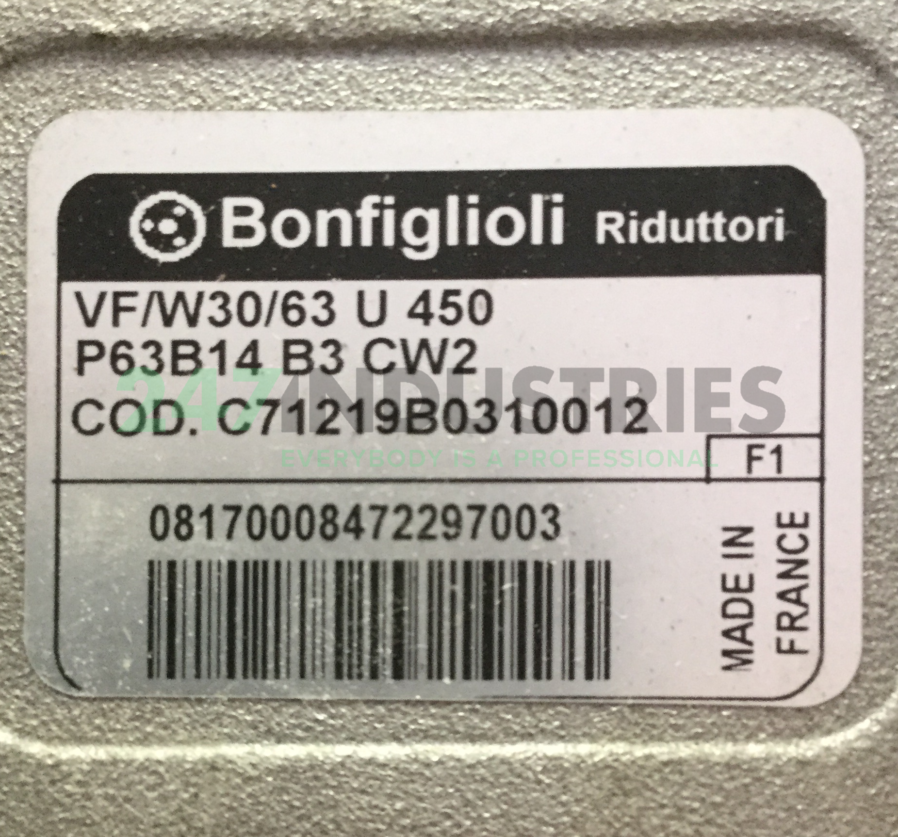 VF/W30/63U450P63B14B3 Bonfiglioli Image 4