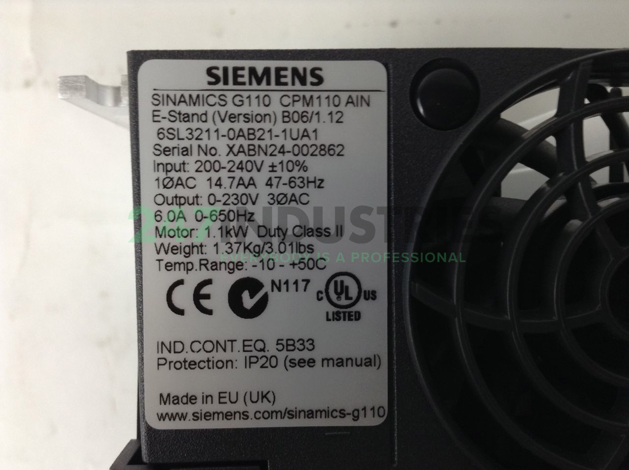 6SL3211-0AB21-1UA1 Siemens Image 2