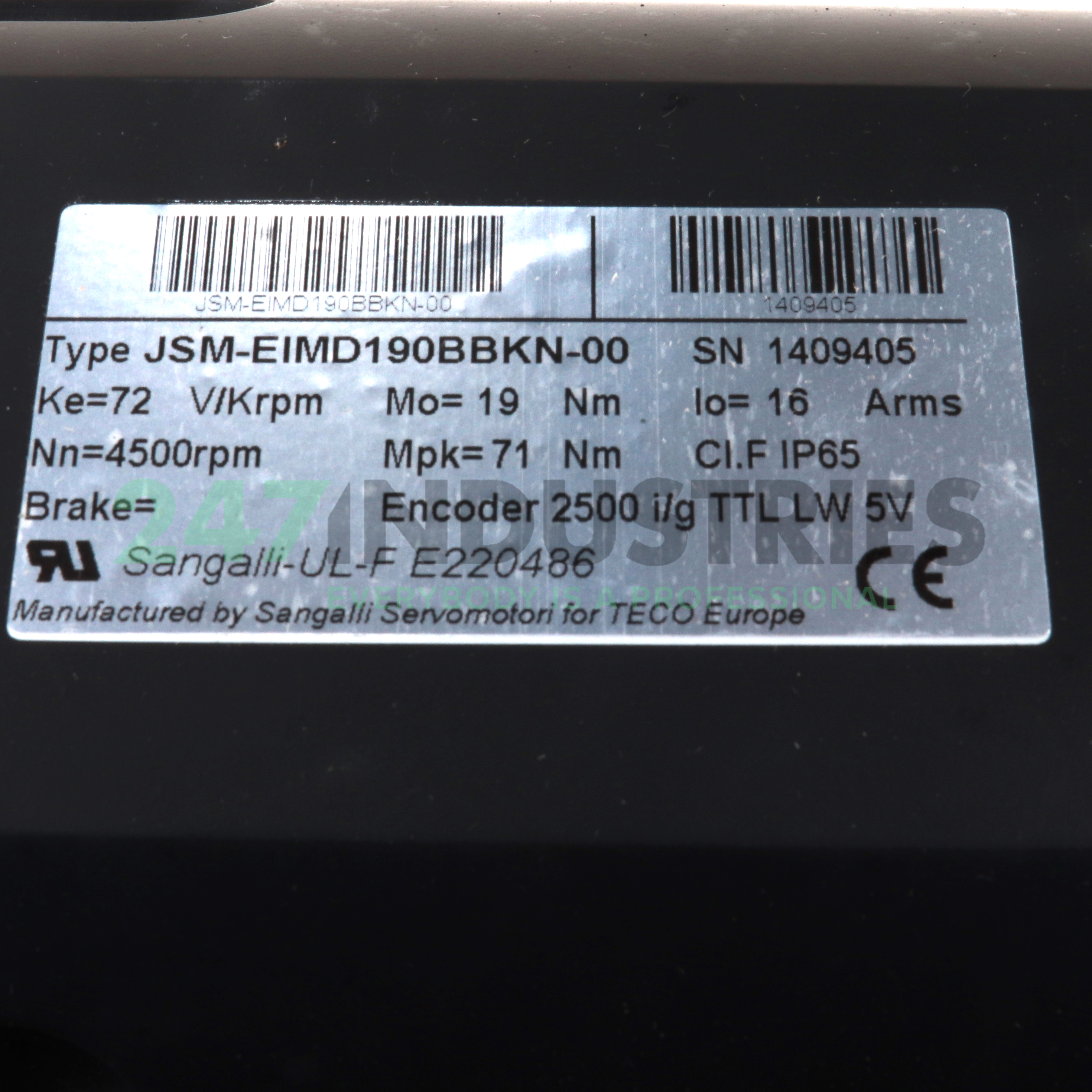 JSM-EIMC190BBKN-00 Teco Image 2