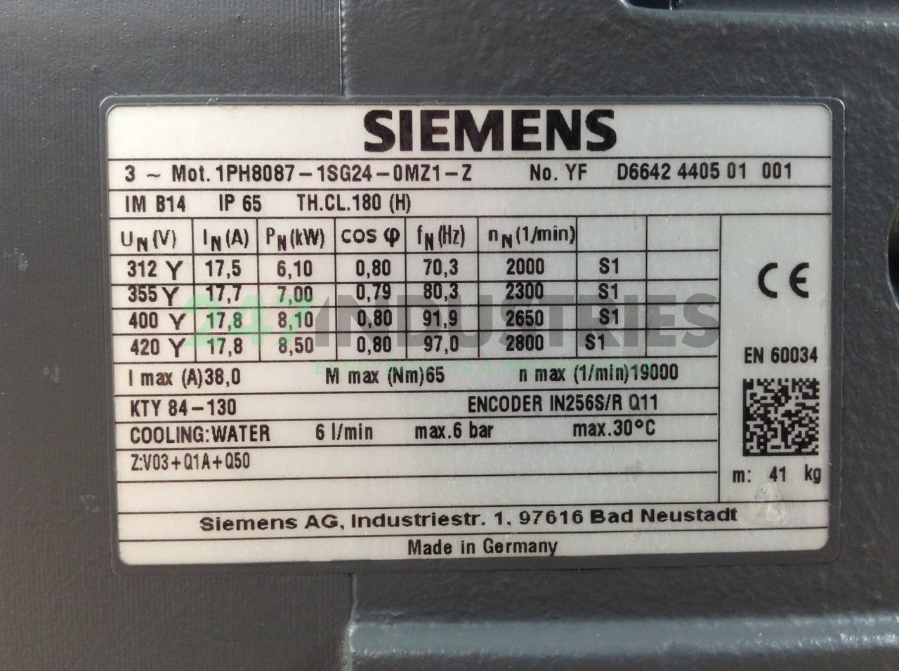 1PH8087-1SG24-0MZ1-Z Siemens Image 2