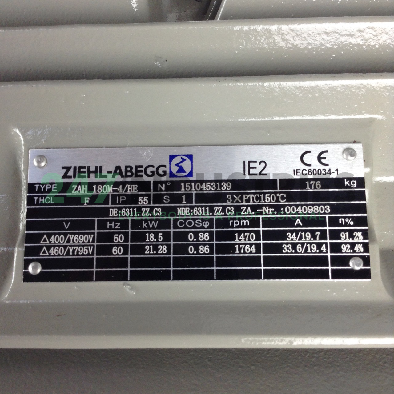 ZAH180M-4/HE-B3 Ziehl-Abegg Image 2