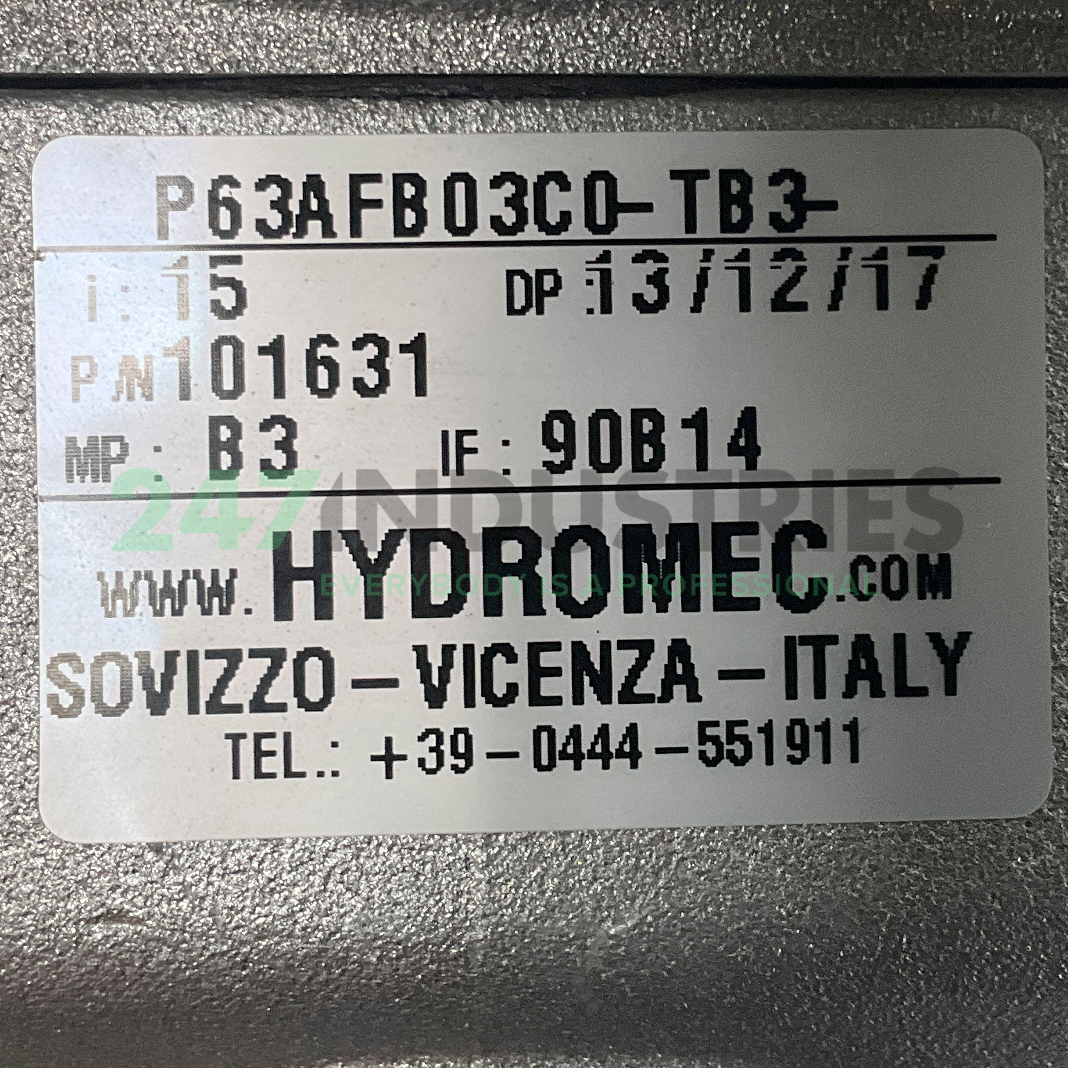 P63AFB03C0-TB3 Hydro-Mec Image 4