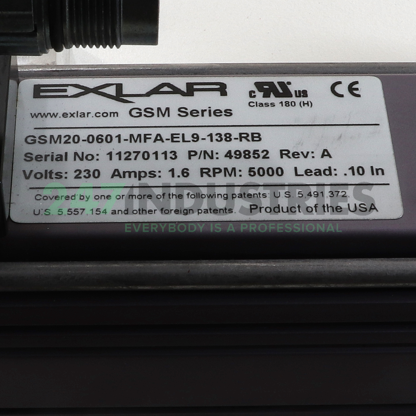 GSM200601MFAEL9138RB Exlar Image 2