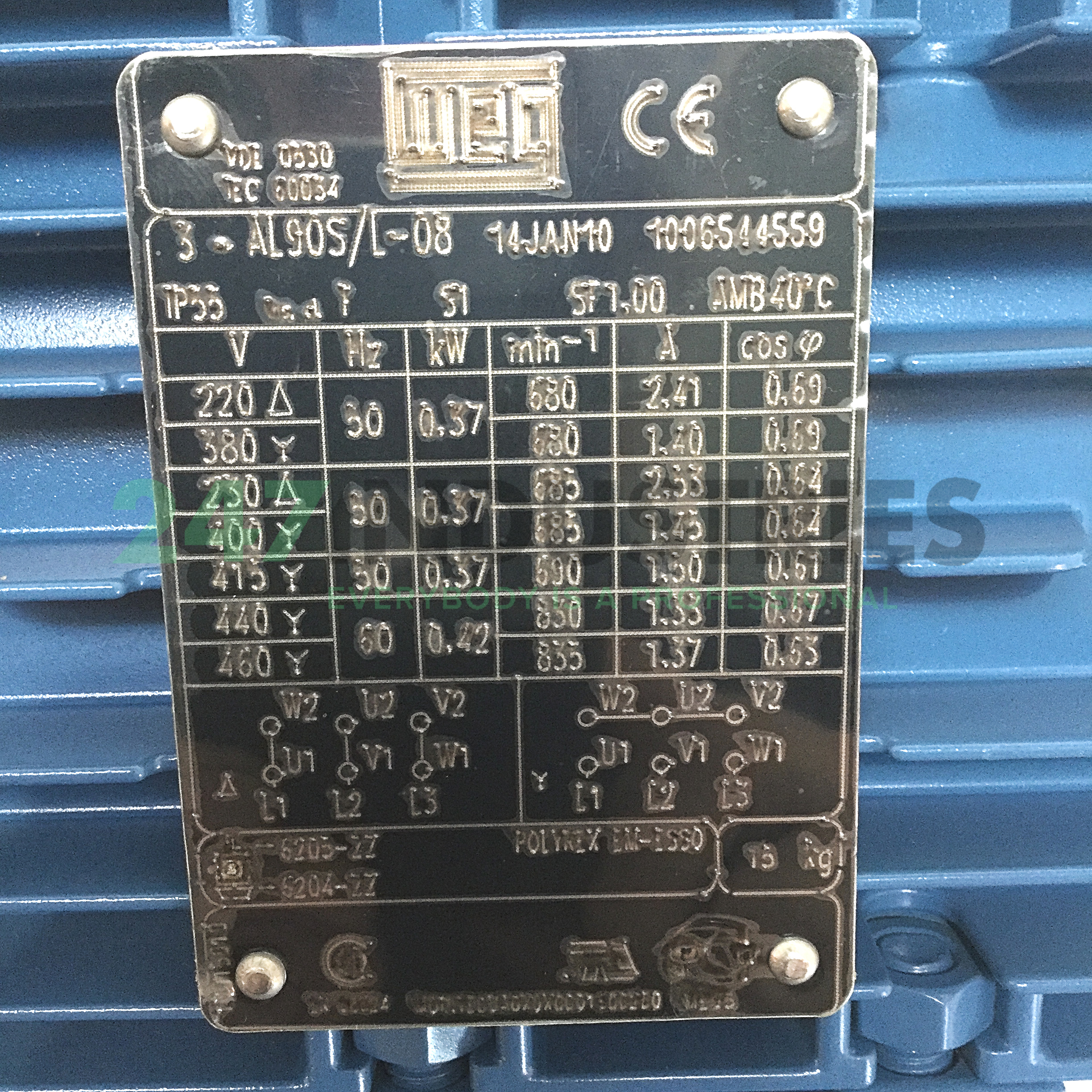 0.37K31AL090S/L8B3 WEG Image 4