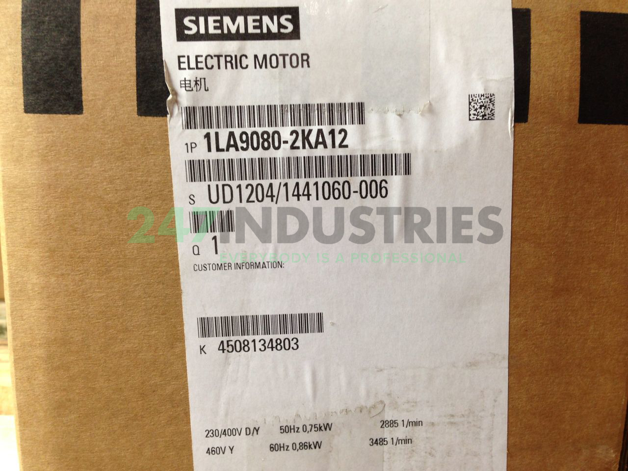 1LA9080-2KA12 Siemens Image 3