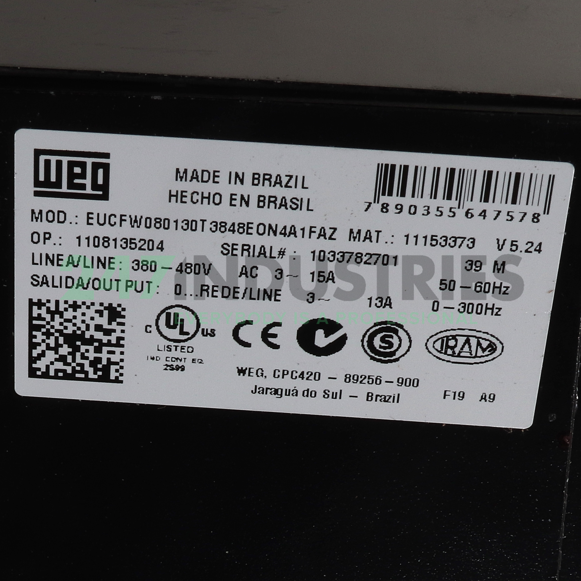 EUCFW080130T3848EON4A WEG Image 2