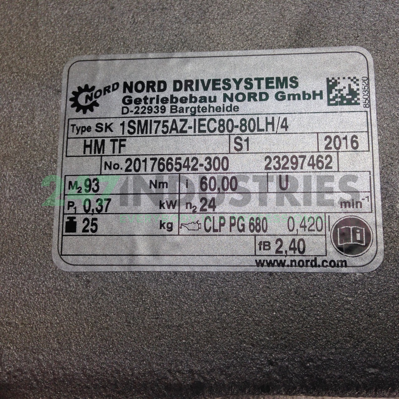 SK1SMI75AZD-80LH/4-60 Nord Drive Systems Image 2