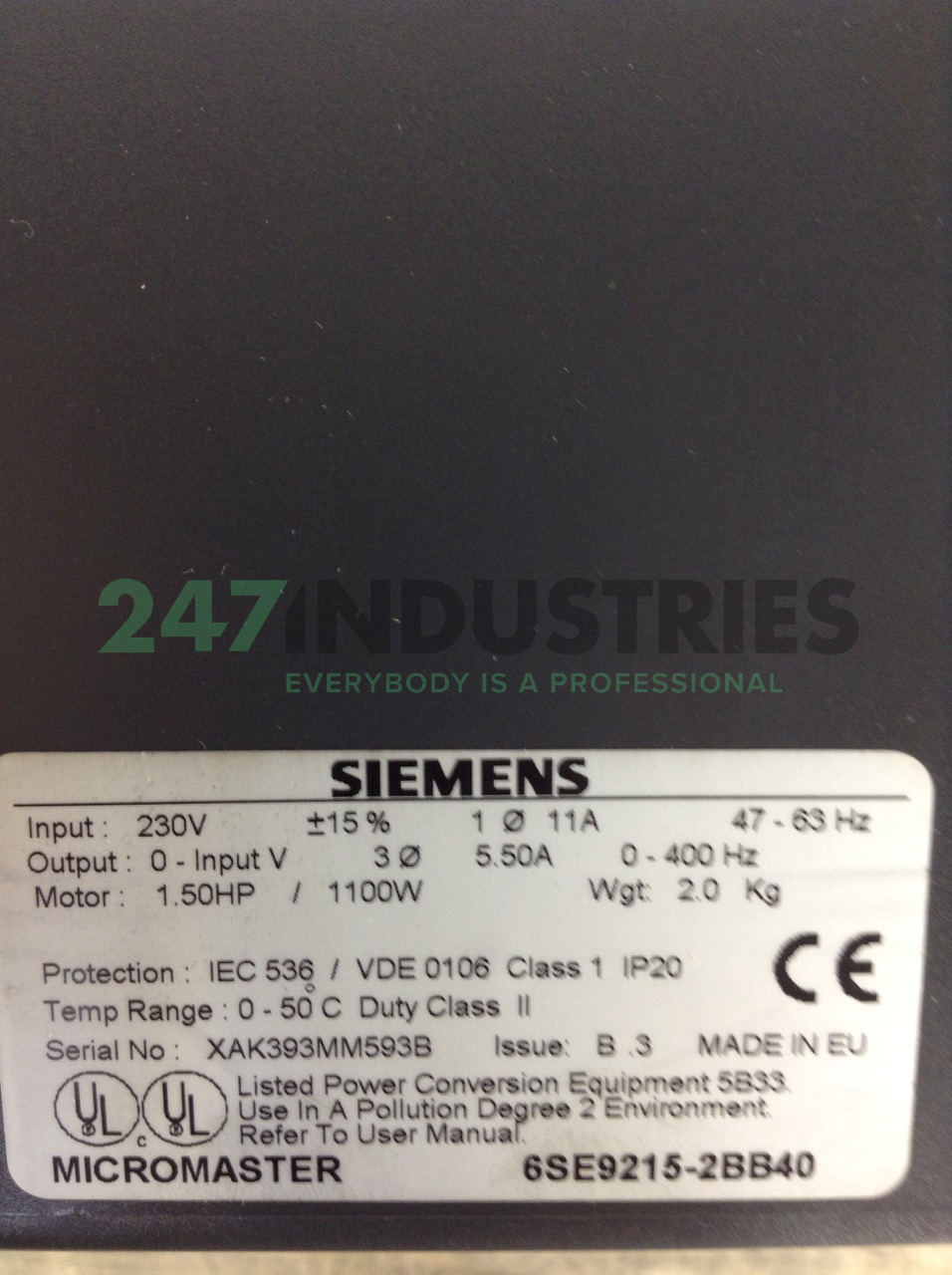 6SE9215-2BB40 Siemens Image 2