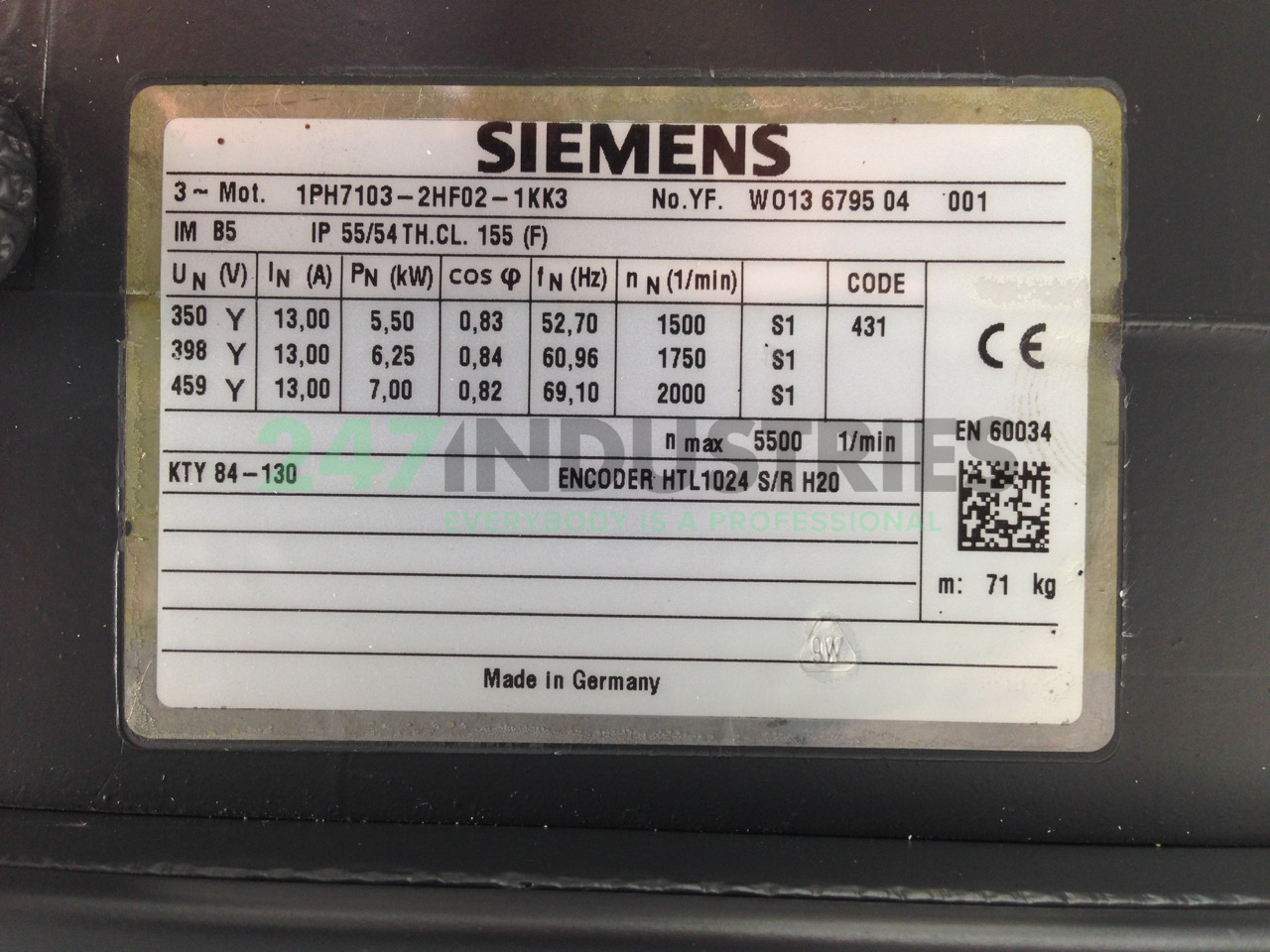 1PH7103-2HF02-1KK3 Siemens Image 2
