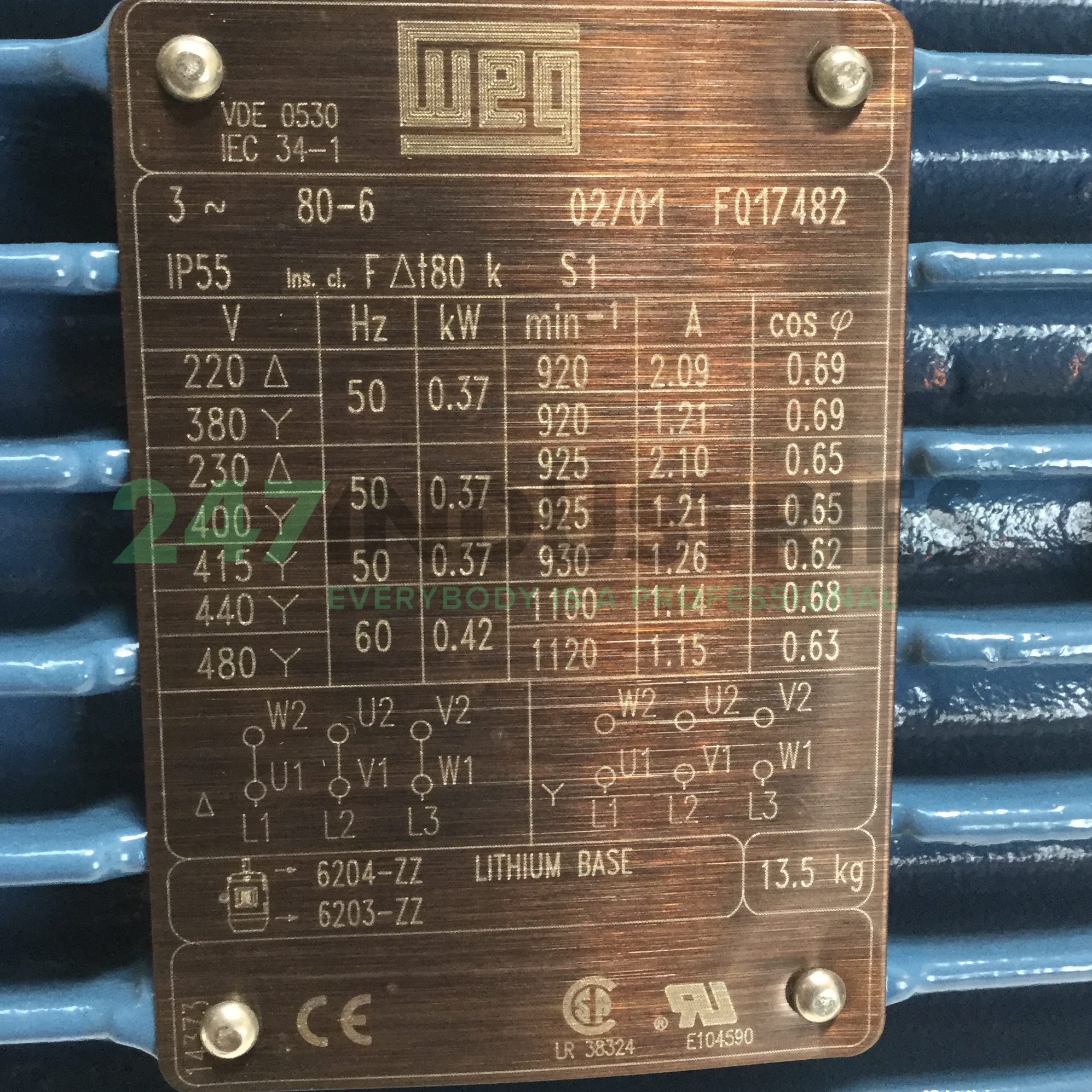 0.37K31AL0806B5 WEG Image 4