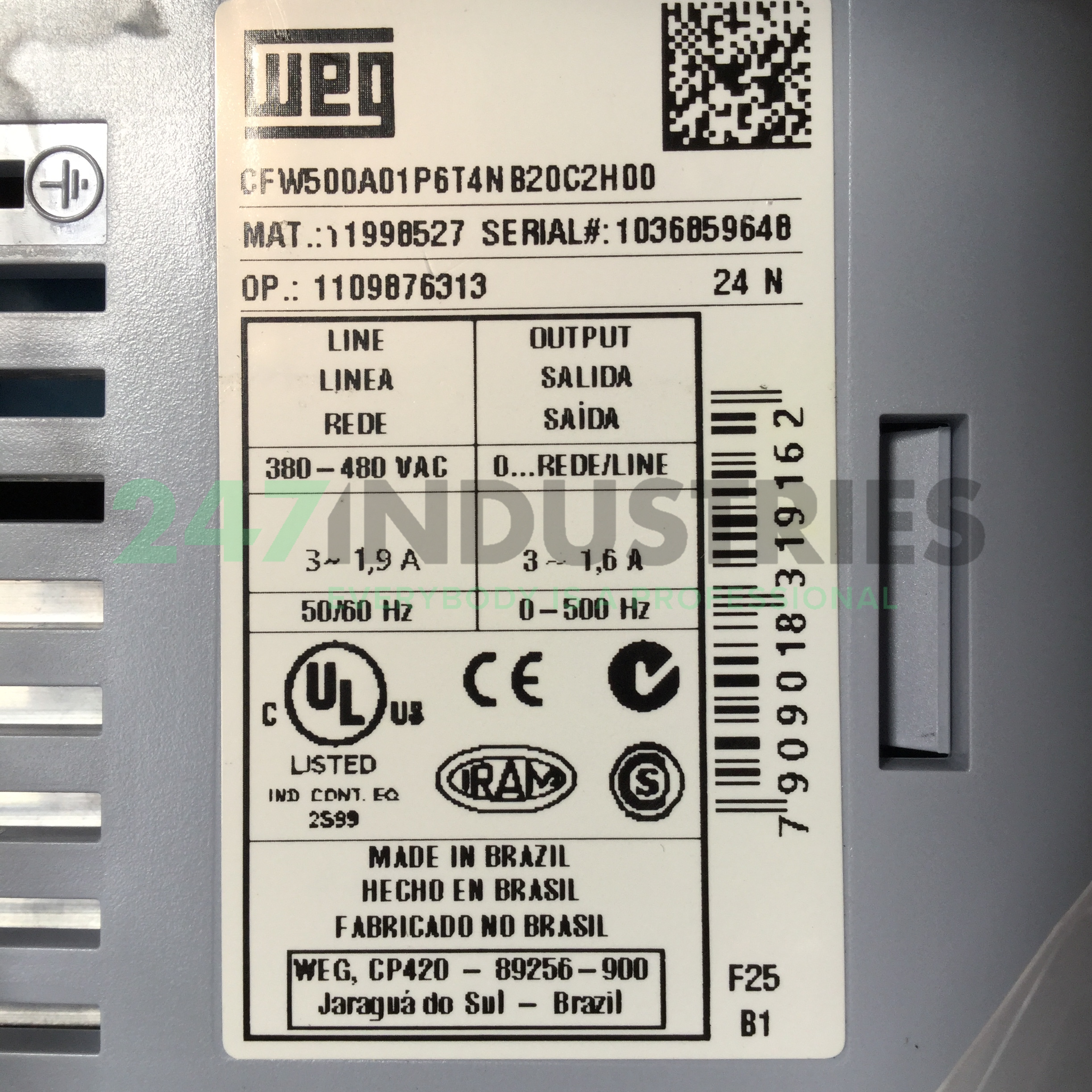 CFW500A01P6T4NB20C2H00 WEG Image 4