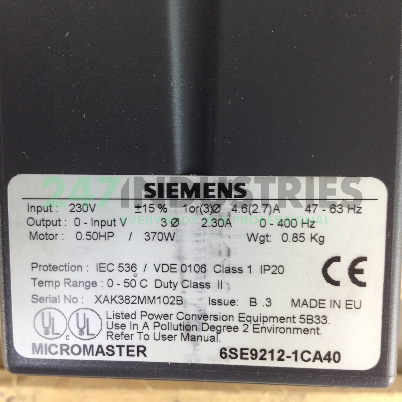 6SE9212-1CA40 Siemens Image 2