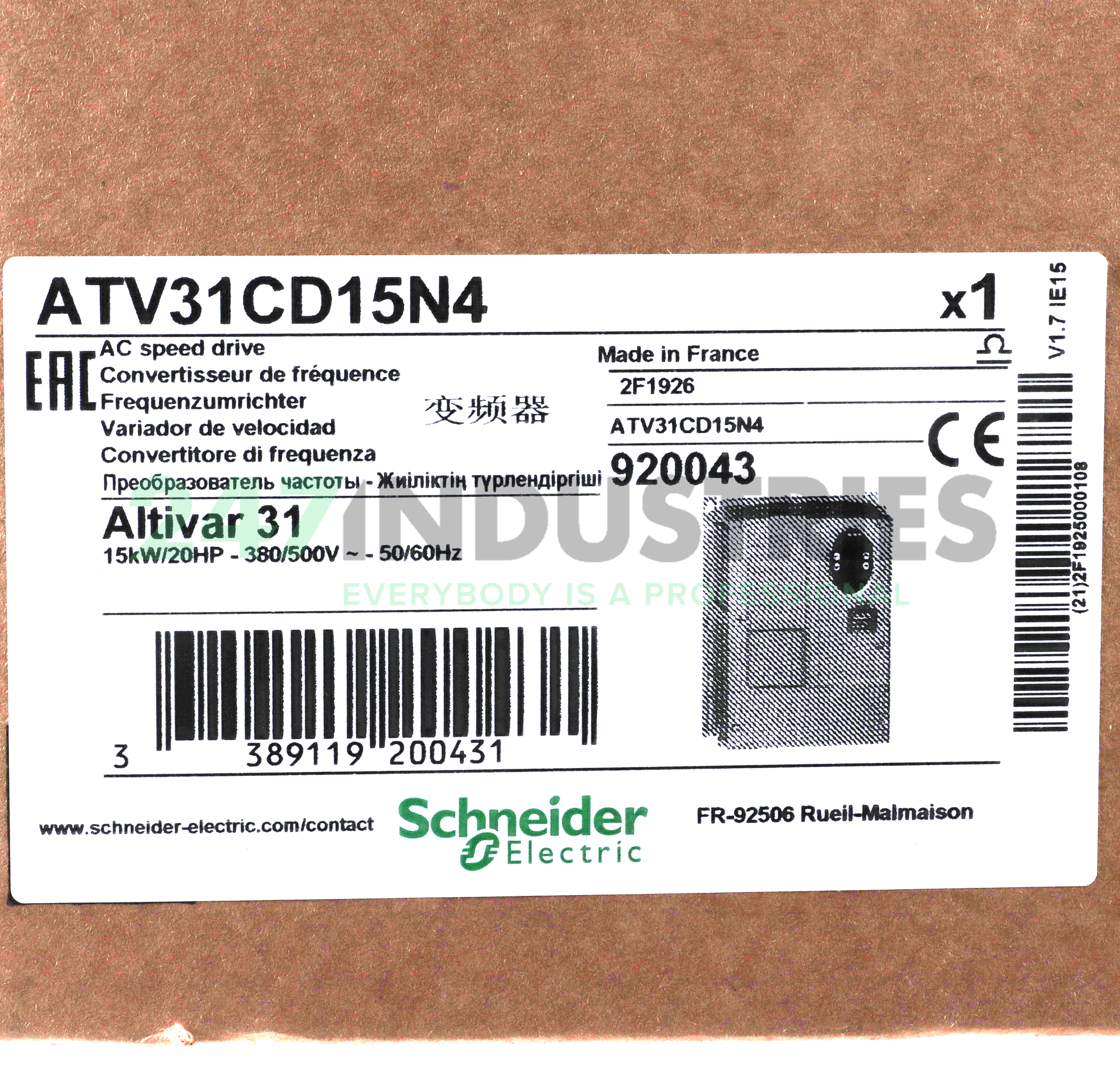 ATV31CD15N4 Schneider Electric Image 2