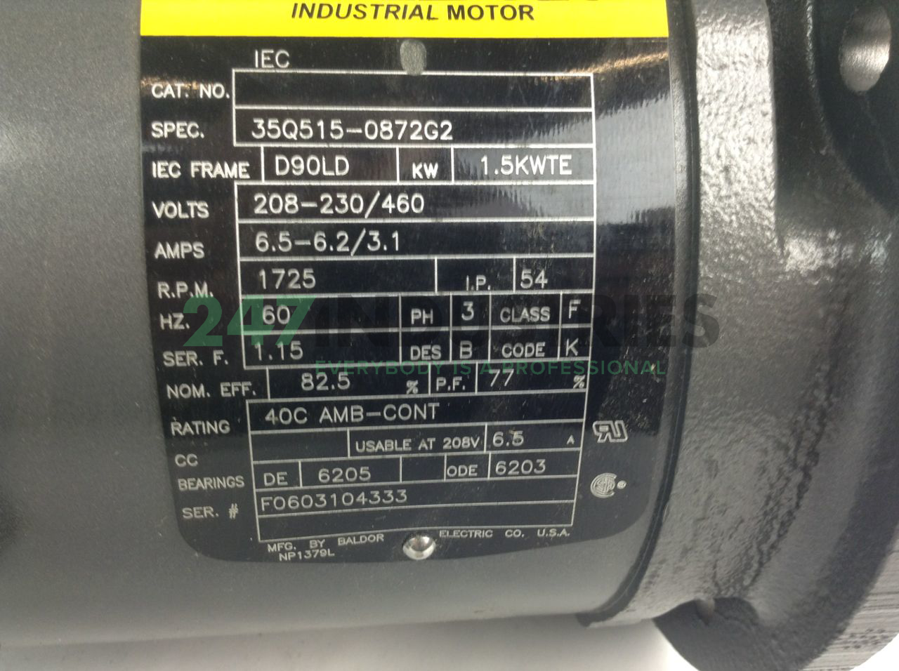 35Q515-0872G2 Baldor Image 3