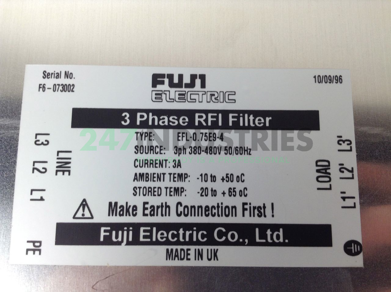 EFL0.75E9-4 Fuji Electric Image 2