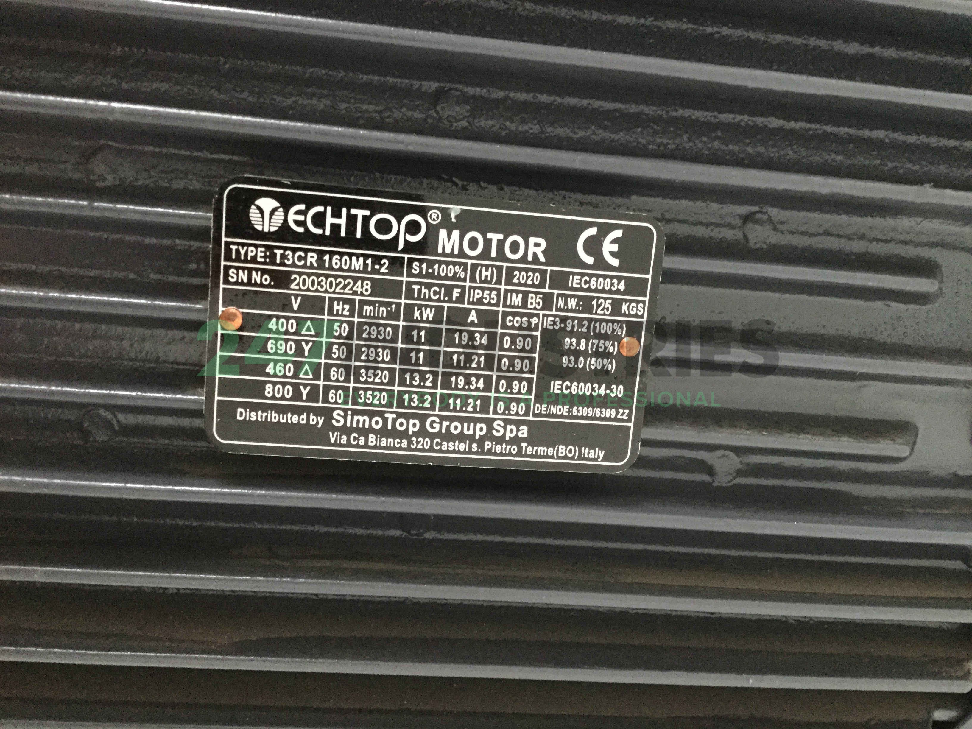 T3CR160M1-2-B5 TechTop Motor Image 4