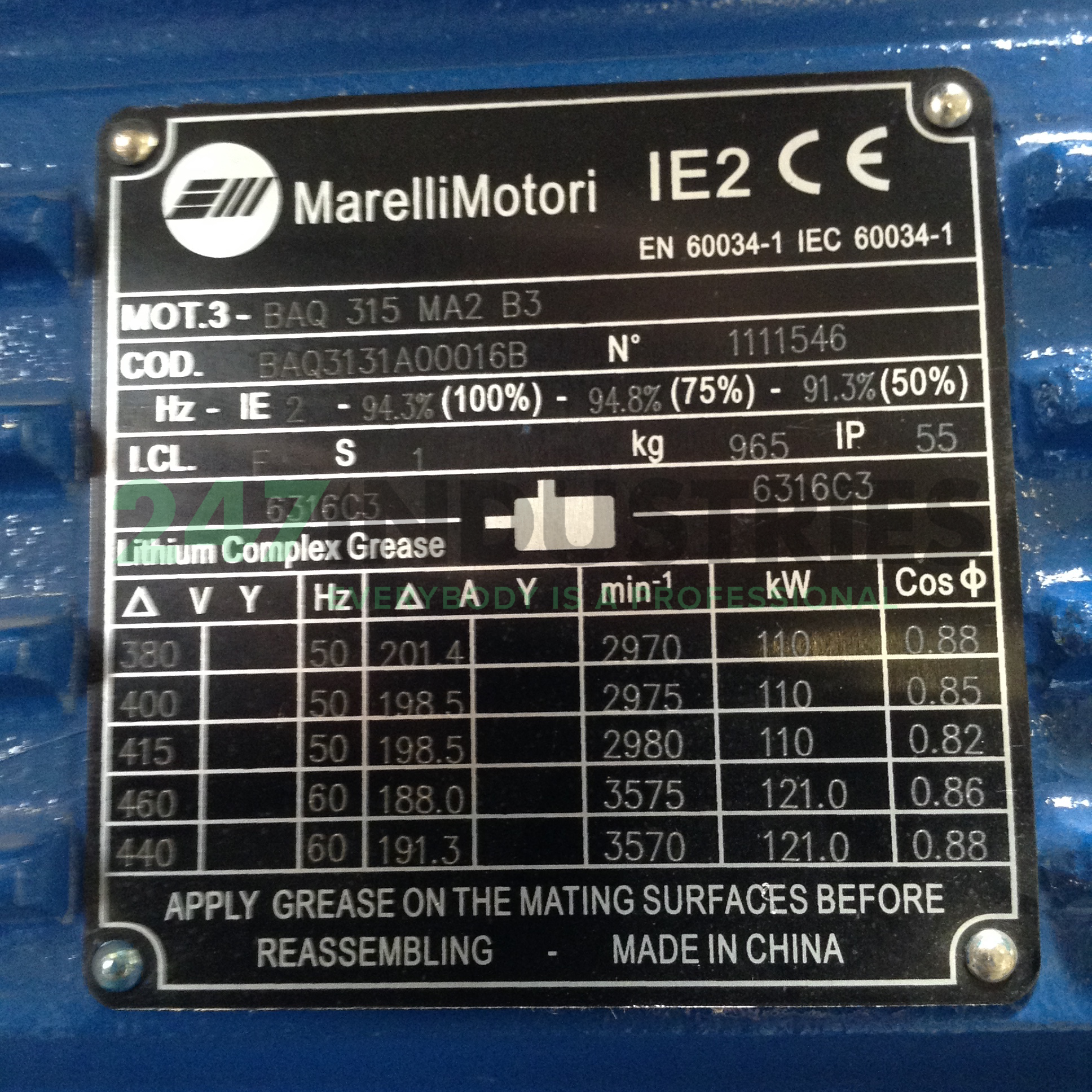 BAQ315MA2-B3 Marelli Motori Image 3