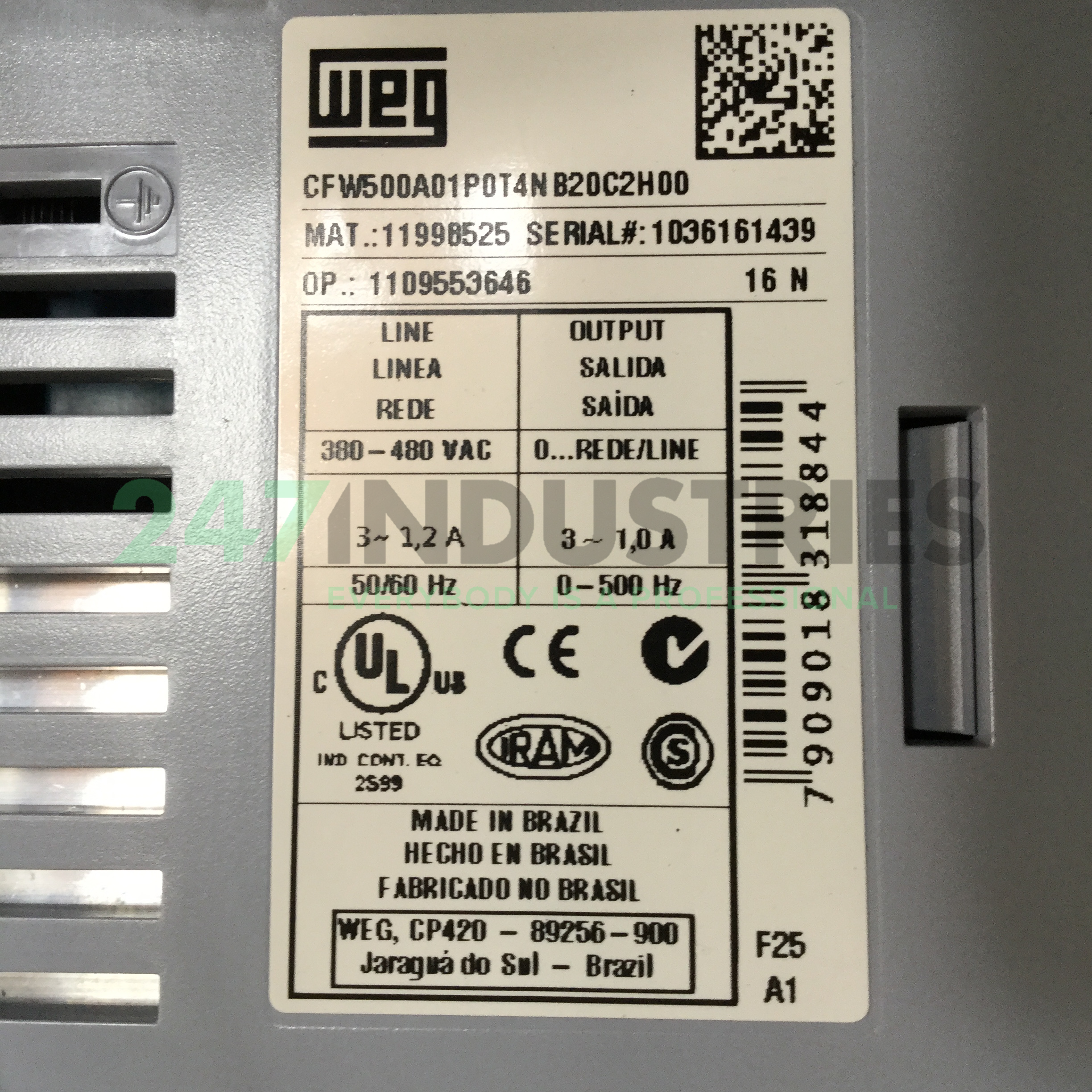 CFW500A01P0T4NB20C2H00 WEG Image 4