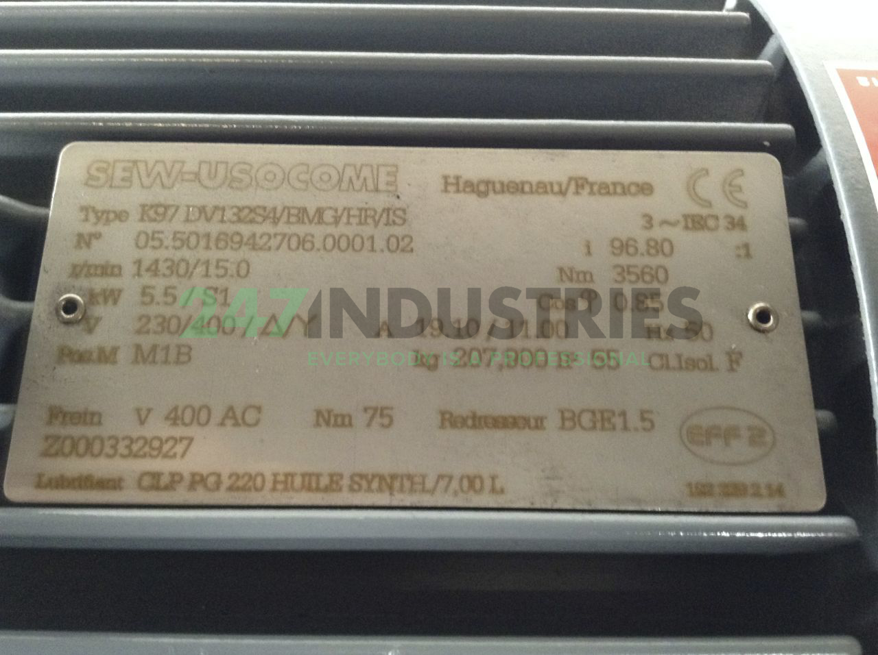 K97DV132S4/BMG/HR/IS SEW-EURODRIVE Image 2