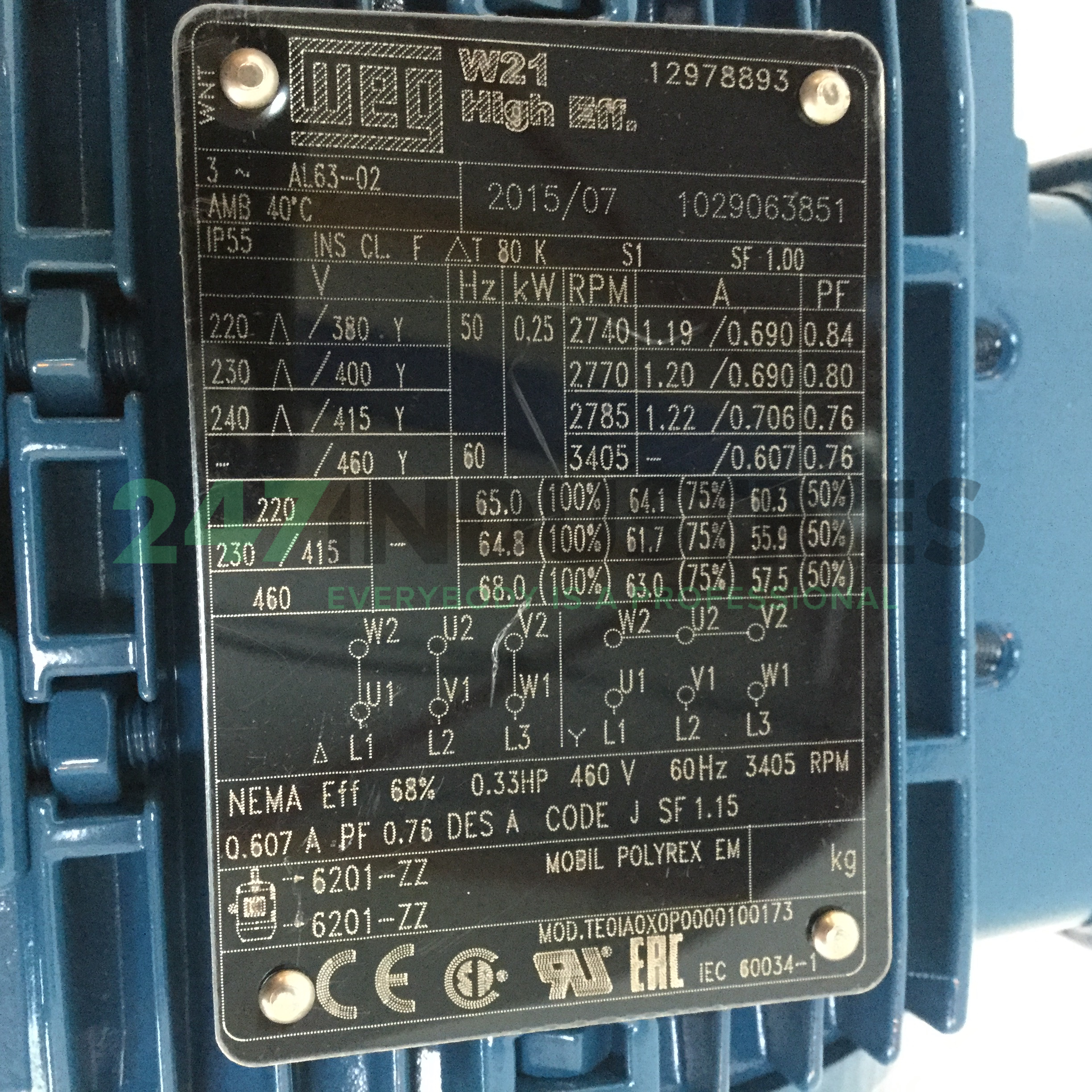 0.25K31AL0632B3 WEG Image 4