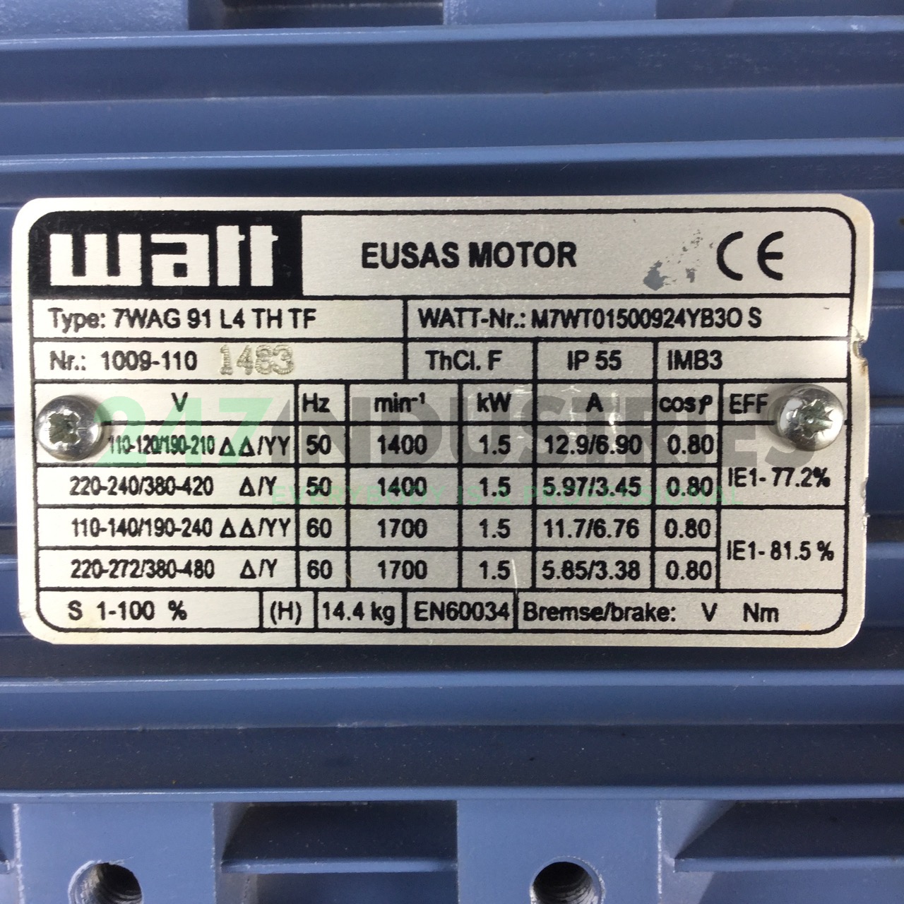 7WAG-91-L4-THTF-B3 Watt Image 2