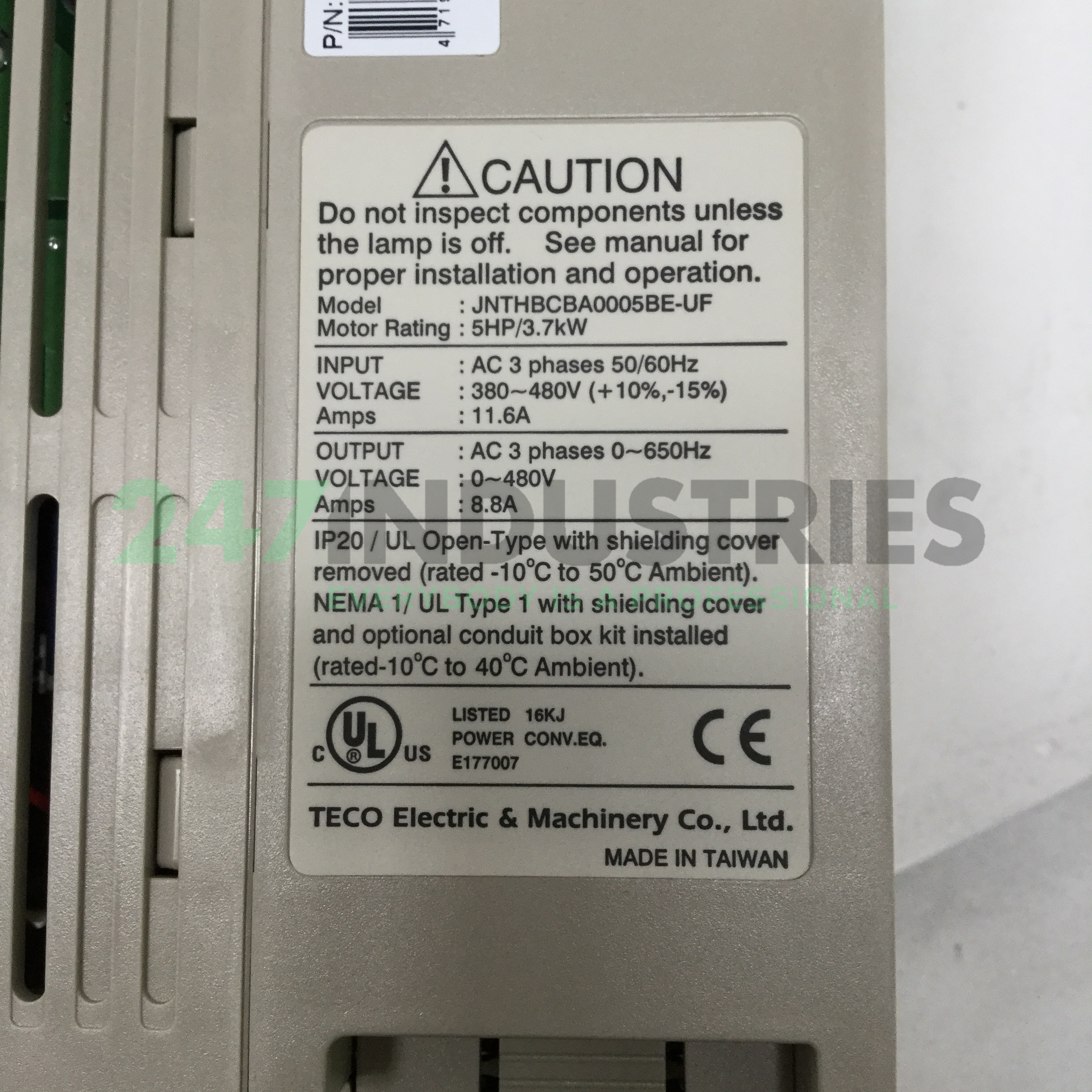 JNTHBCBA0005BE-UF Teco Image 4