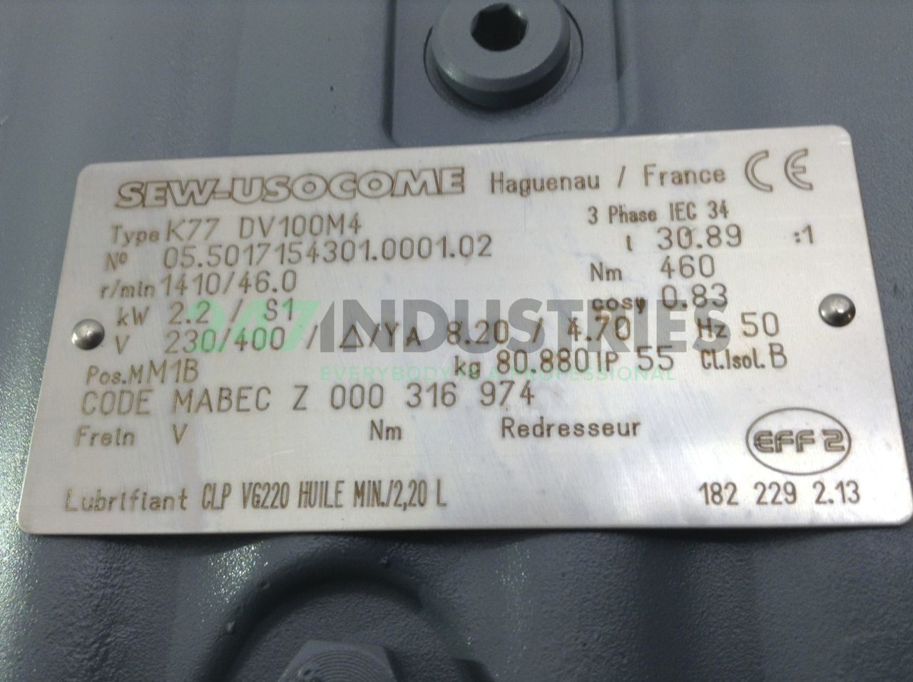 K77DV100M4 SEW-EURODRIVE Image 2