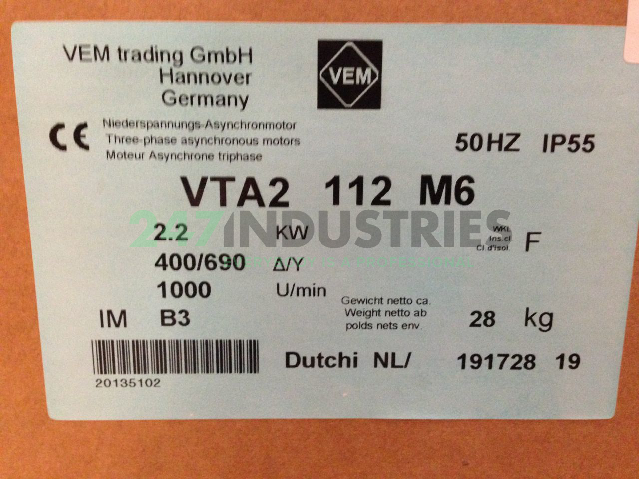 VTA2-112M6B3 VEM Image 3