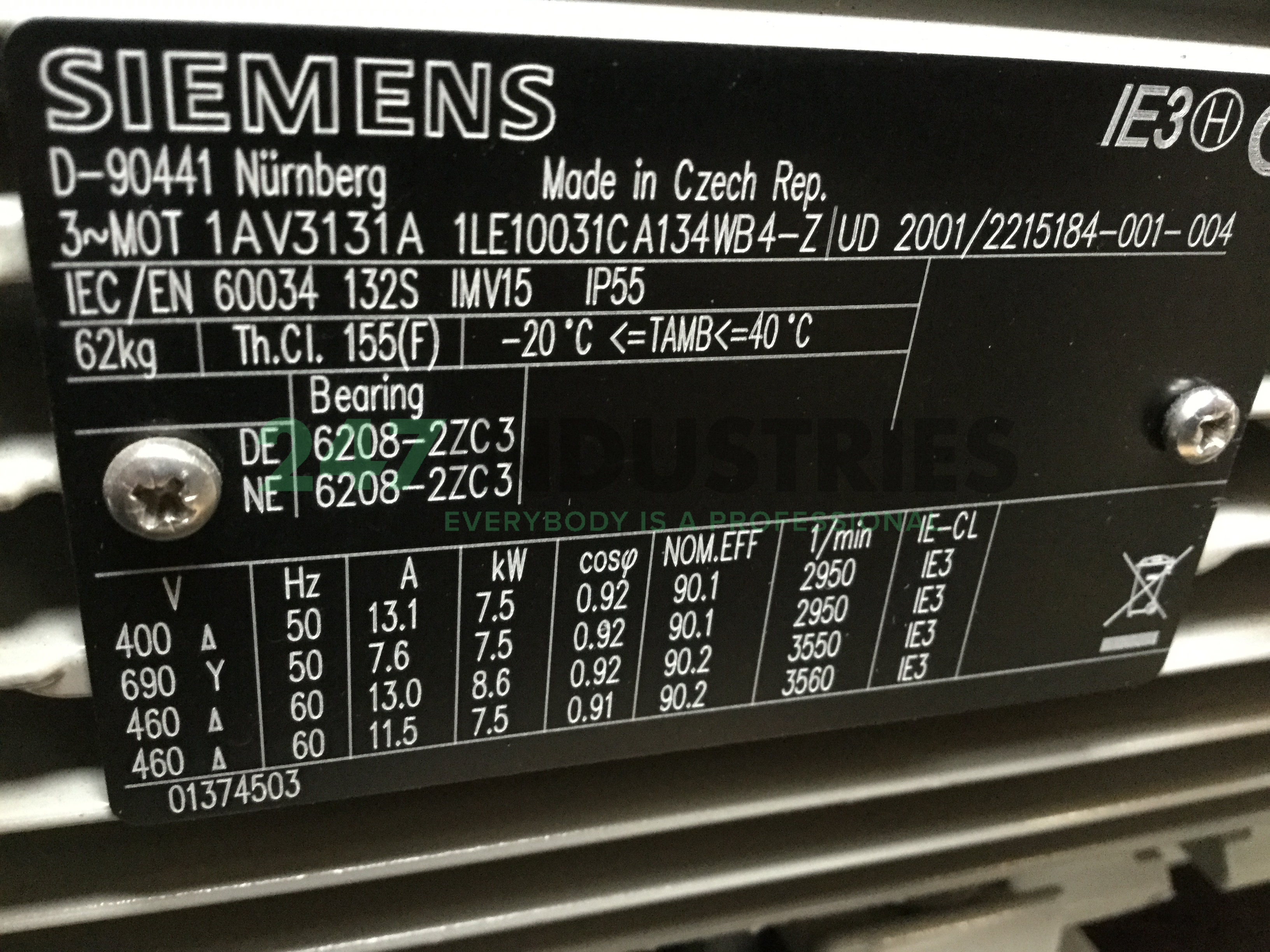 1LE1003-1CA13-4WB4-Z B07+​H01+​L20+​Y84 Siemens Image 4