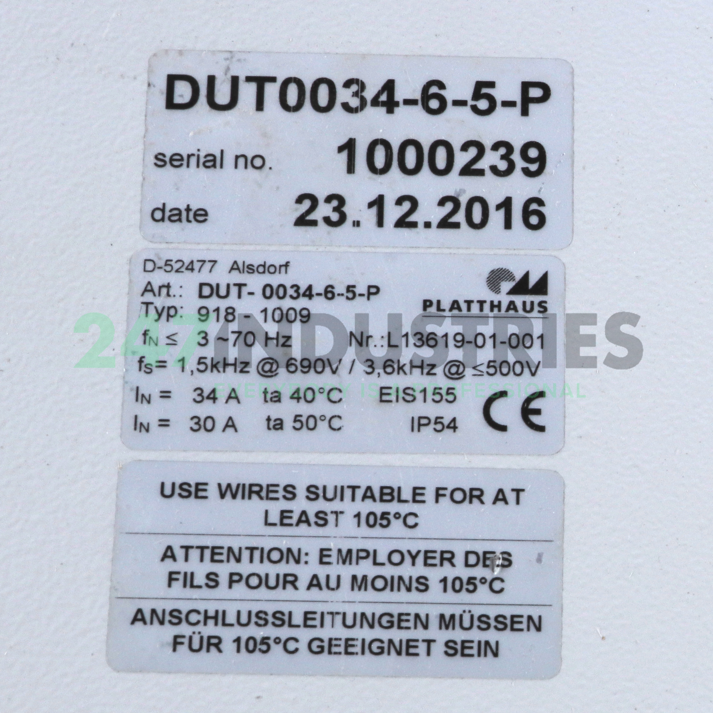 DUT-0034-6-5-P Platthaus Image 2