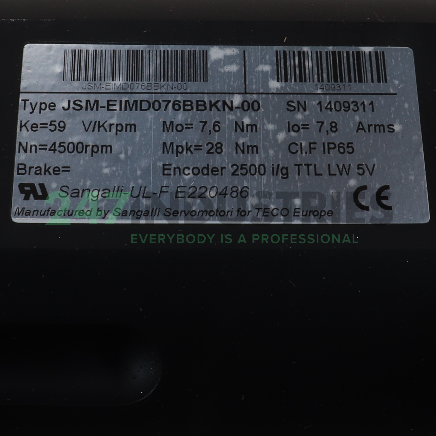 JSM-EIMD076BBKB-00 Teco Image 2