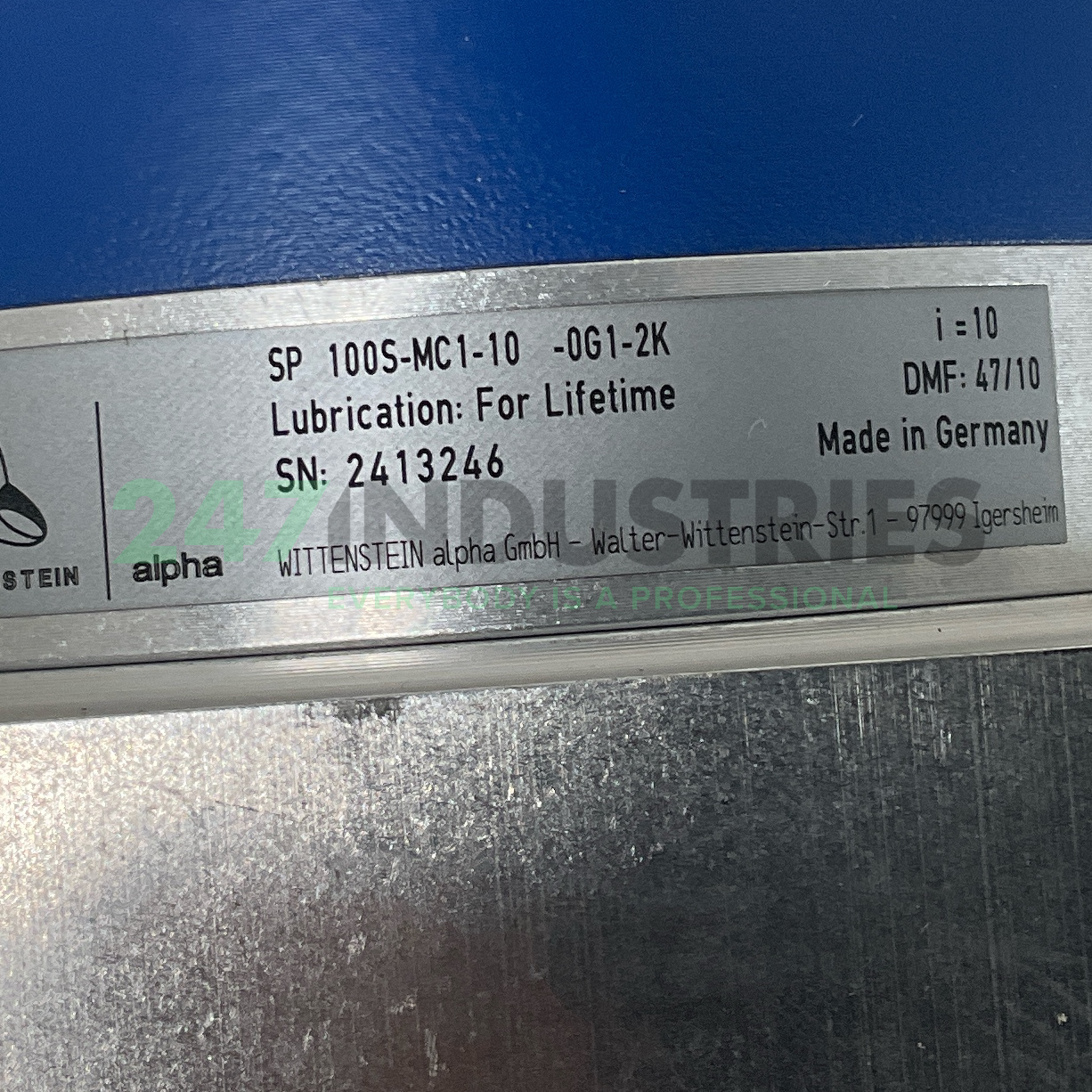 SP100S-MC1-10-0G1-2K Wittenstein Image 4