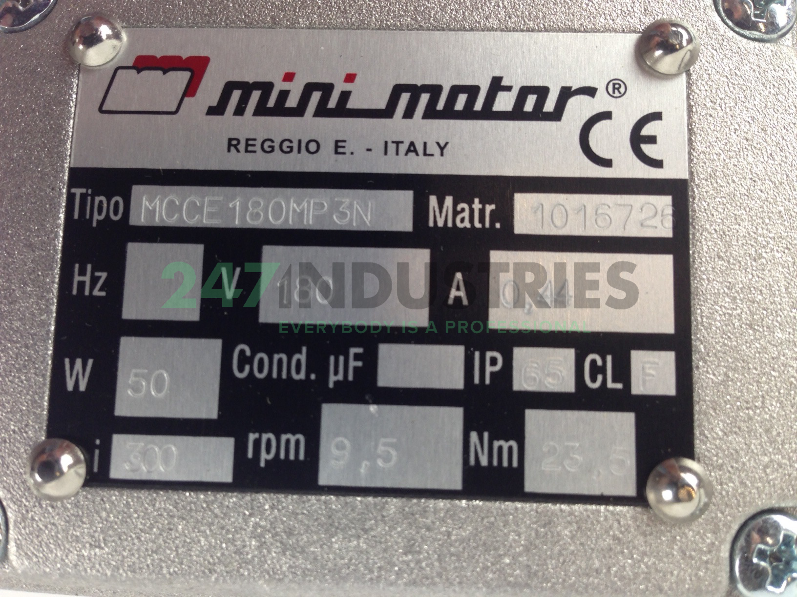 MCCE180MP3N Mini Motor Image 2