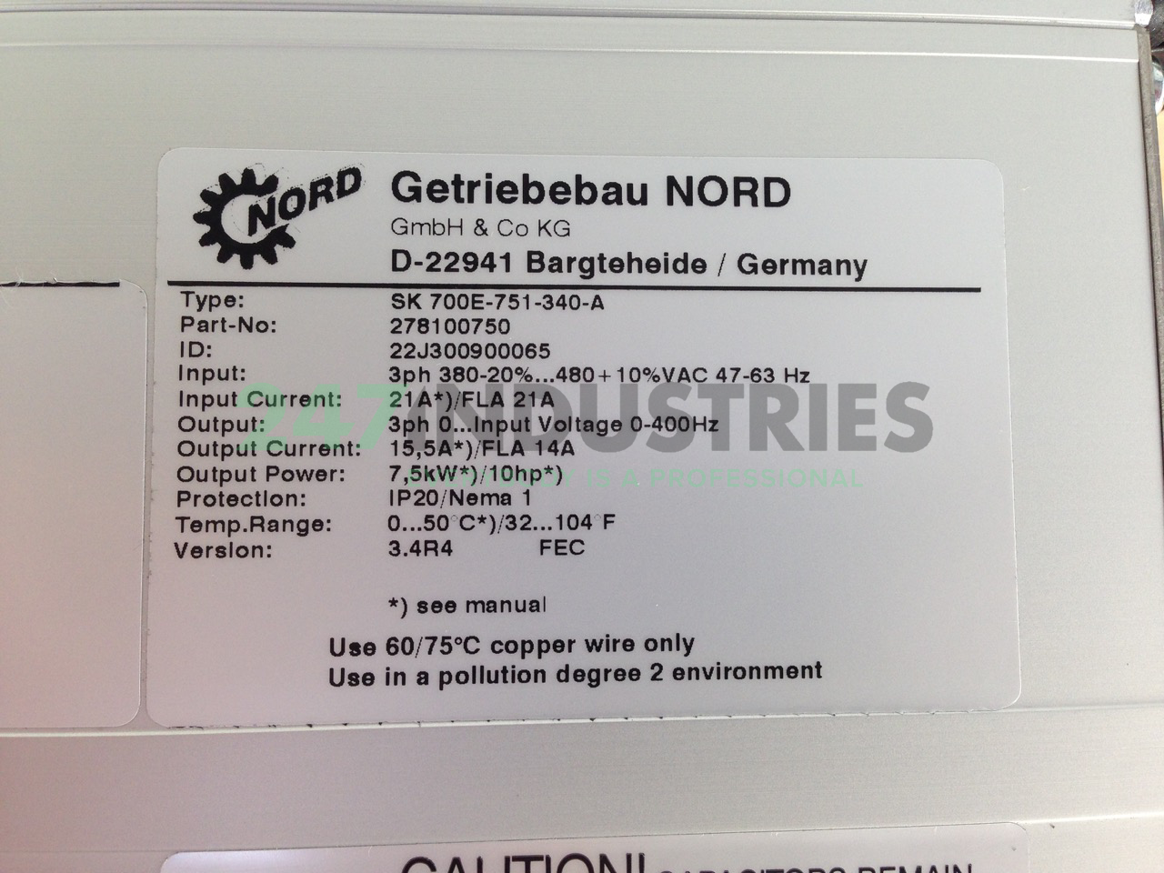 SK700E-751-340-A Nord Drive Systems Image 2