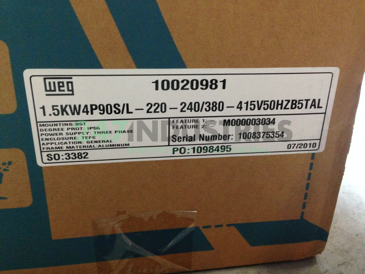 1.5K31AL190S/L4B5 WEG Image 4