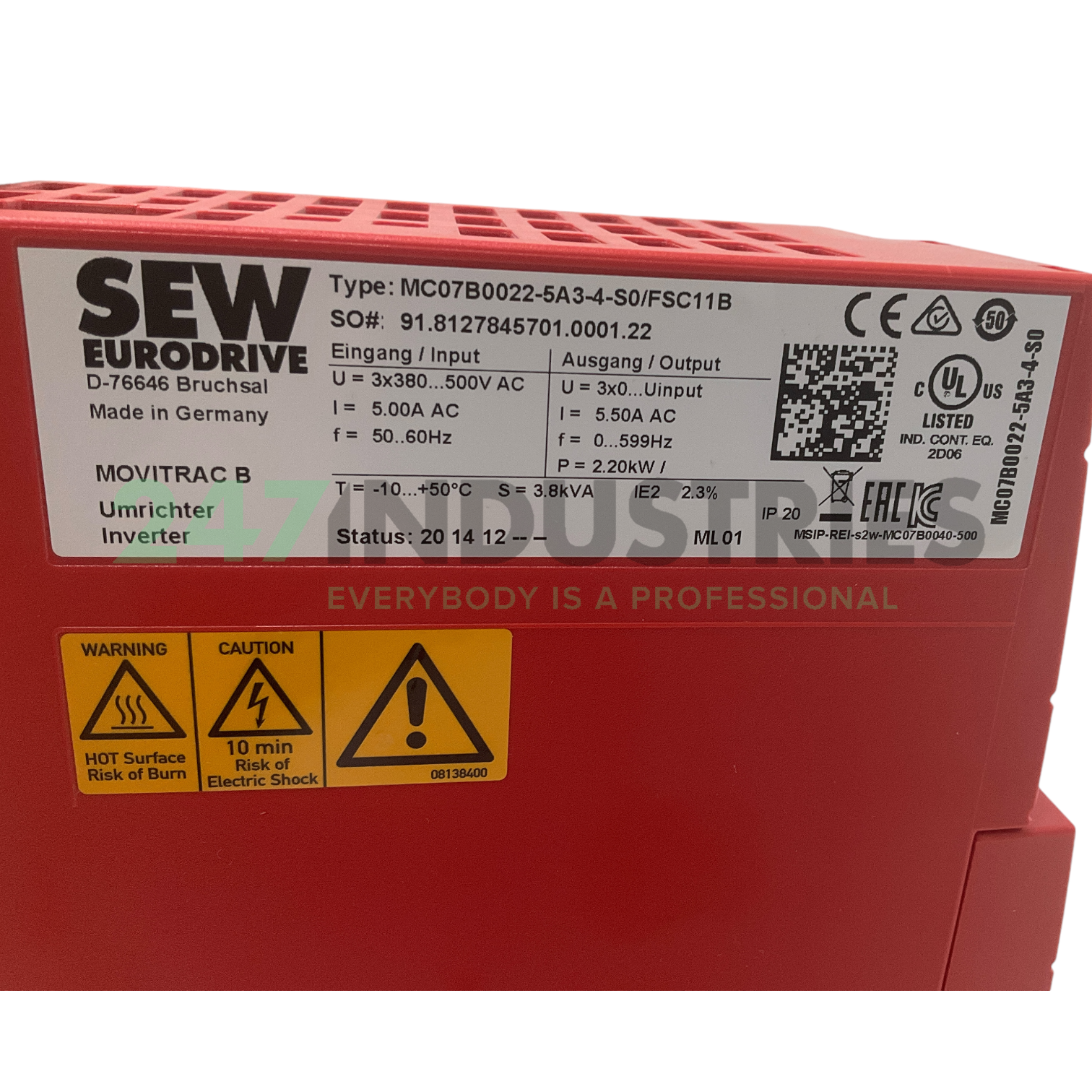 MC07B0022-5A3-4-S0/FSC11B SEW-EURODRIVE Image 4