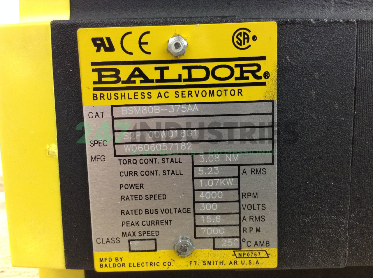 BSM80B-375AA Baldor Image 2