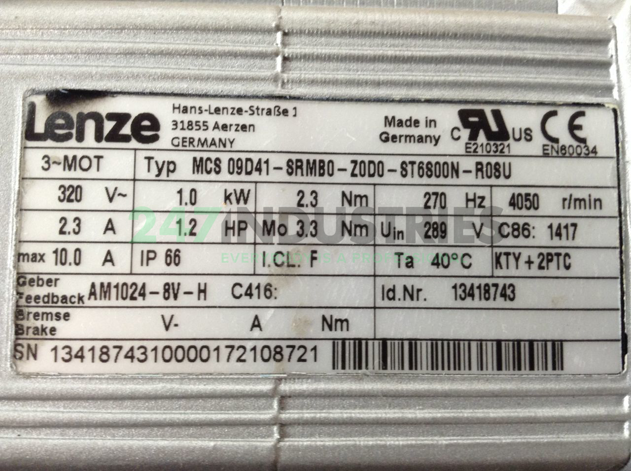 GKR04-2SHBR09DC41 Lenze Image 3