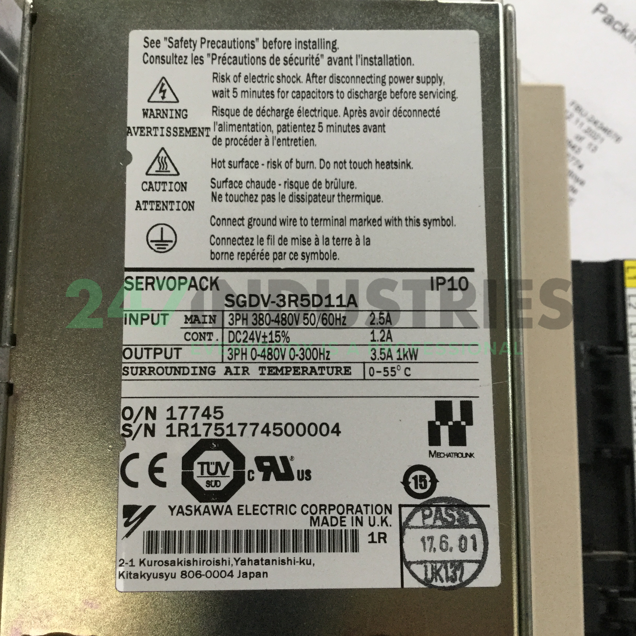 SGDV-3R5D11A Yaskawa Image 4