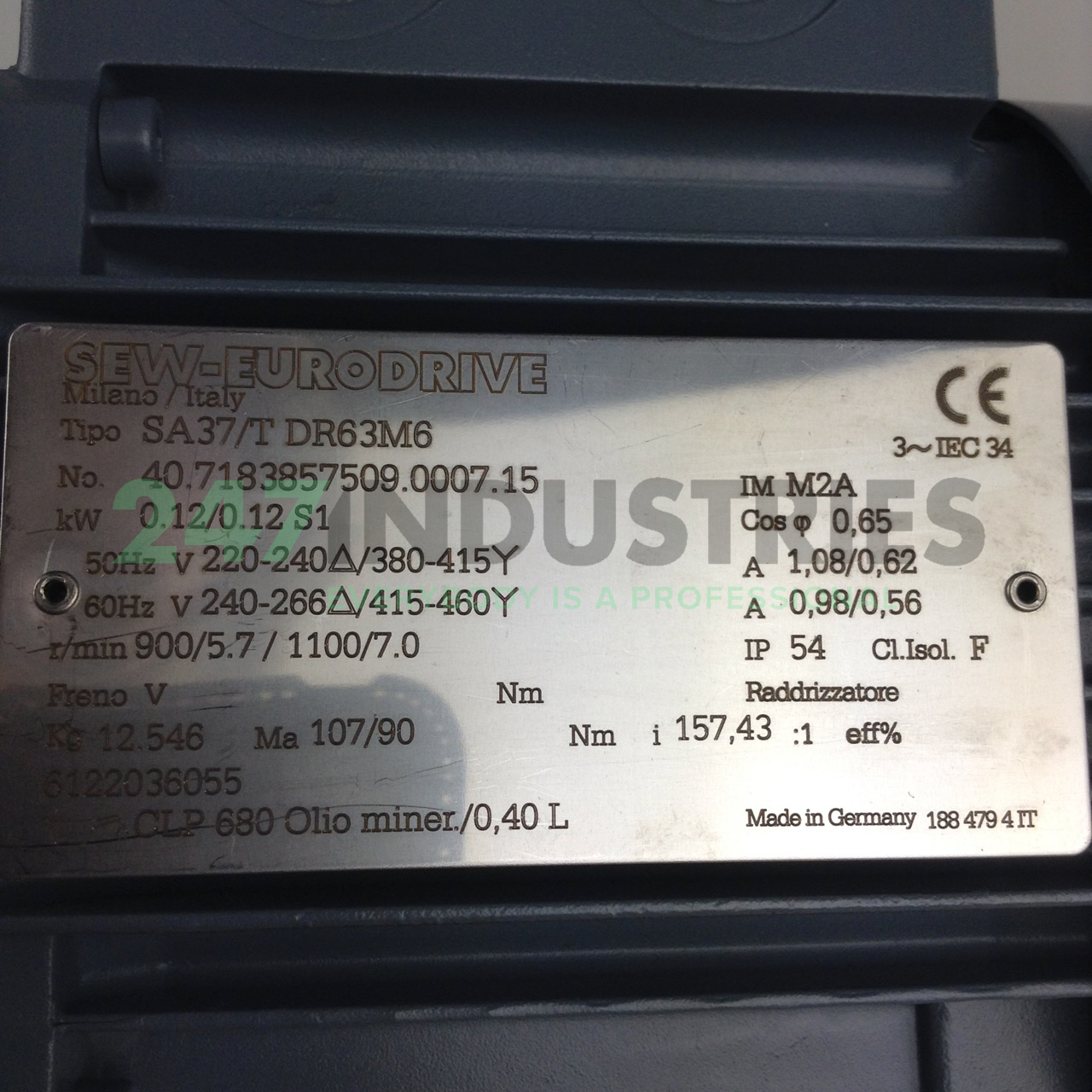 SA37/TDR63M6 SEW-EURODRIVE Image 2