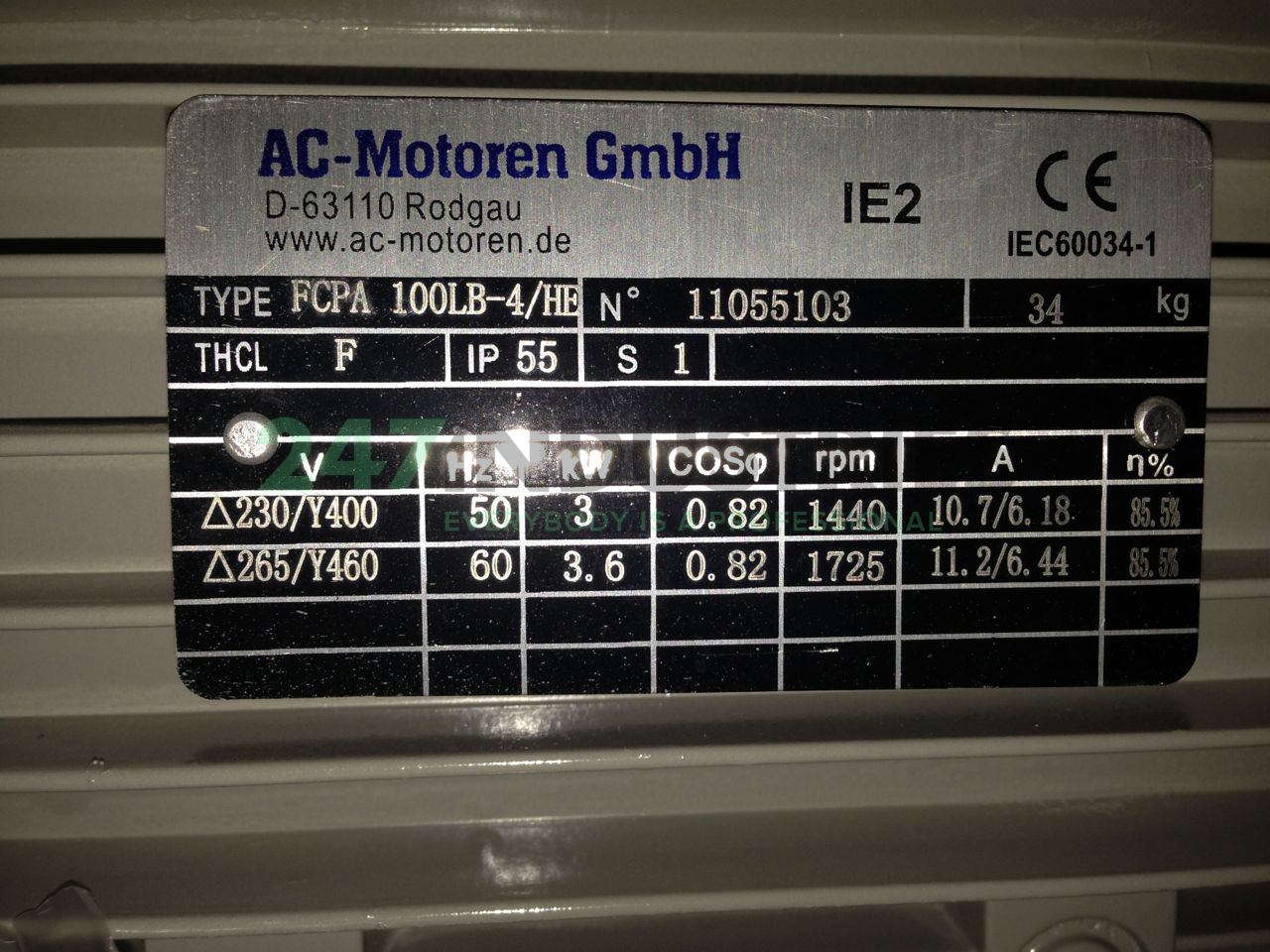 FCPA100LB-4/HEB34 AC-Motoren GmbH