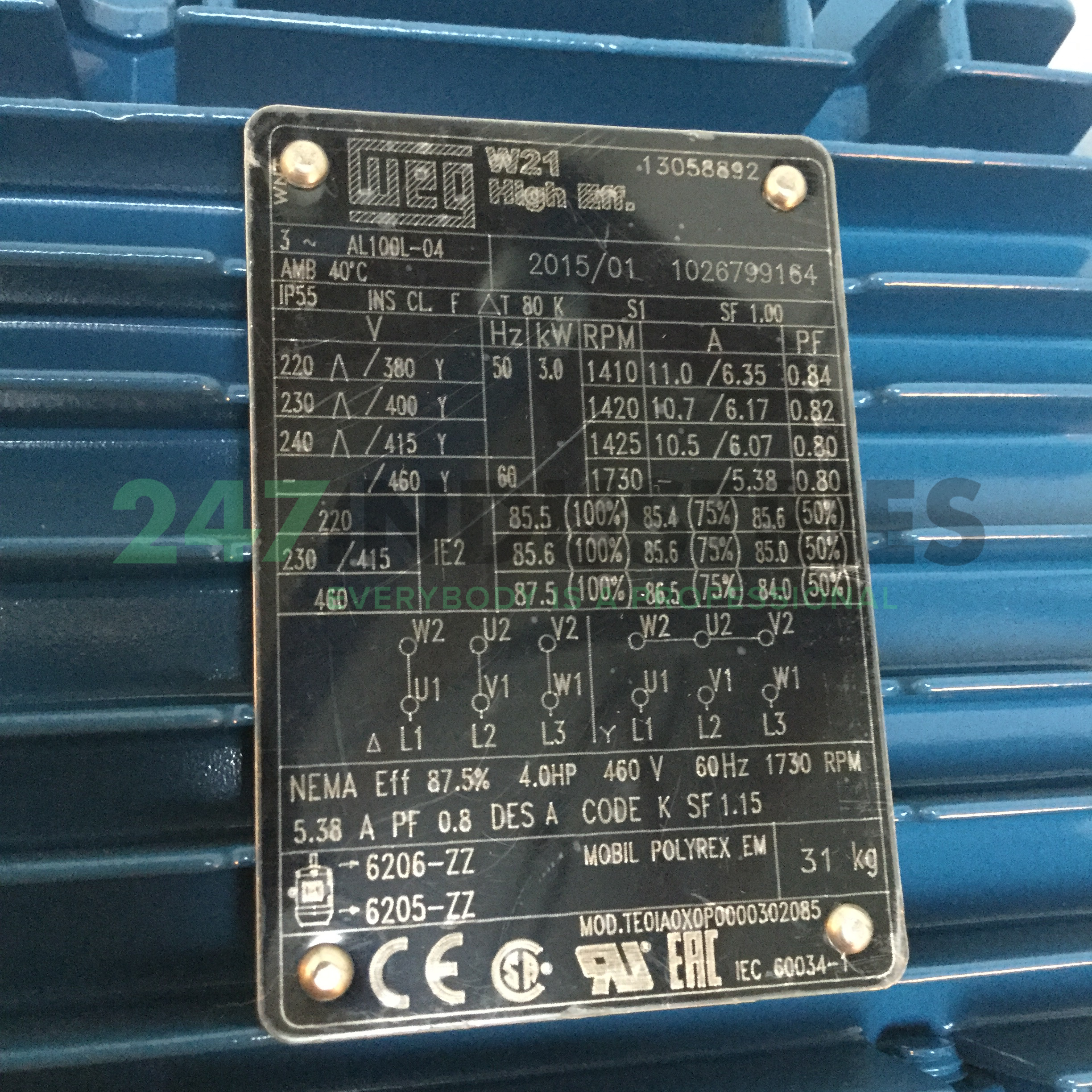 3K31AL2100L4B34 WEG Image 4