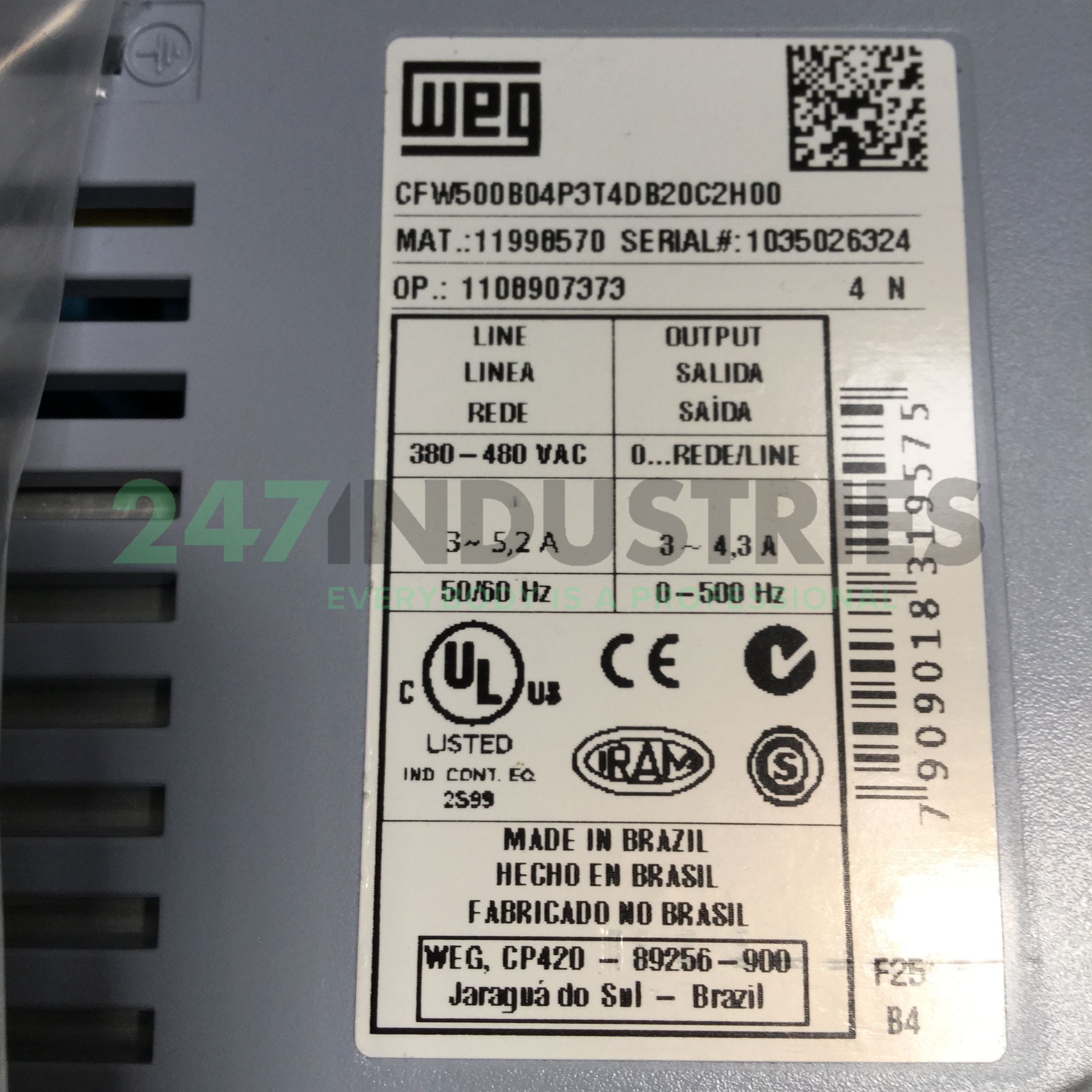 CFW500B04P3T4DB20C2H00 WEG Image 4