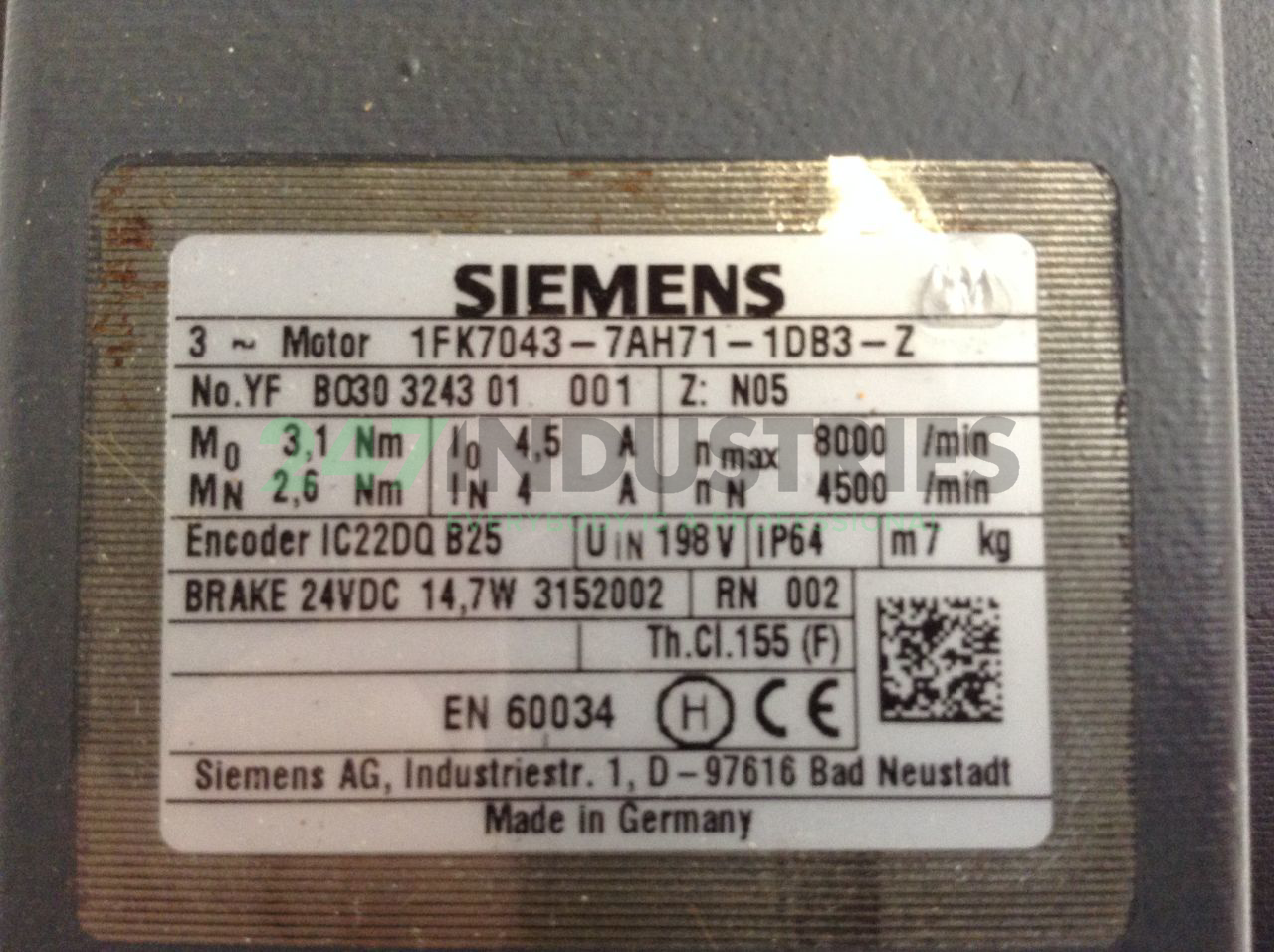 1FK7043-7AH71-1DB3 Siemens Image 2