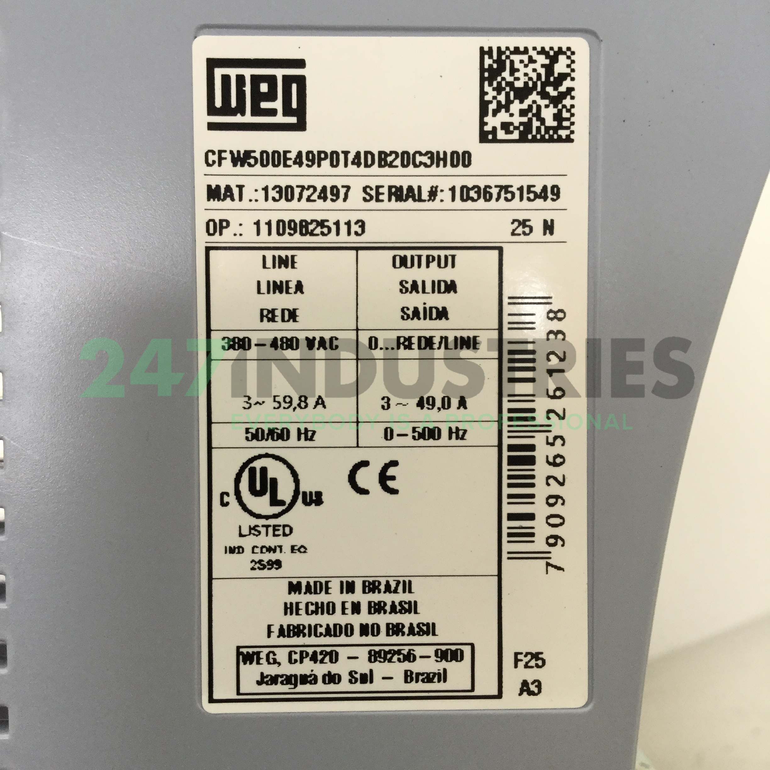 CFW500E49P0T4DB20C3H00 WEG Image 4