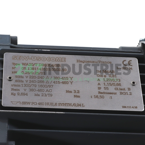 WA20T/DR63L4/BR SEW-EURODRIVE Image 2