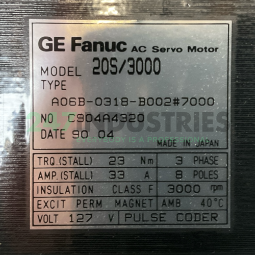 A06B-0318-B002#7000 Fanuc Image 4
